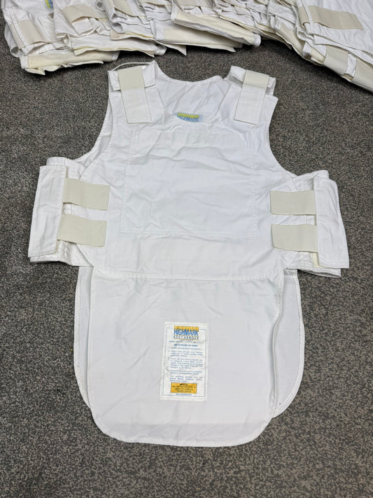 Ex Police White Covert Body Armour Cover Highmark x10 - Resale TV Film Security Uniform