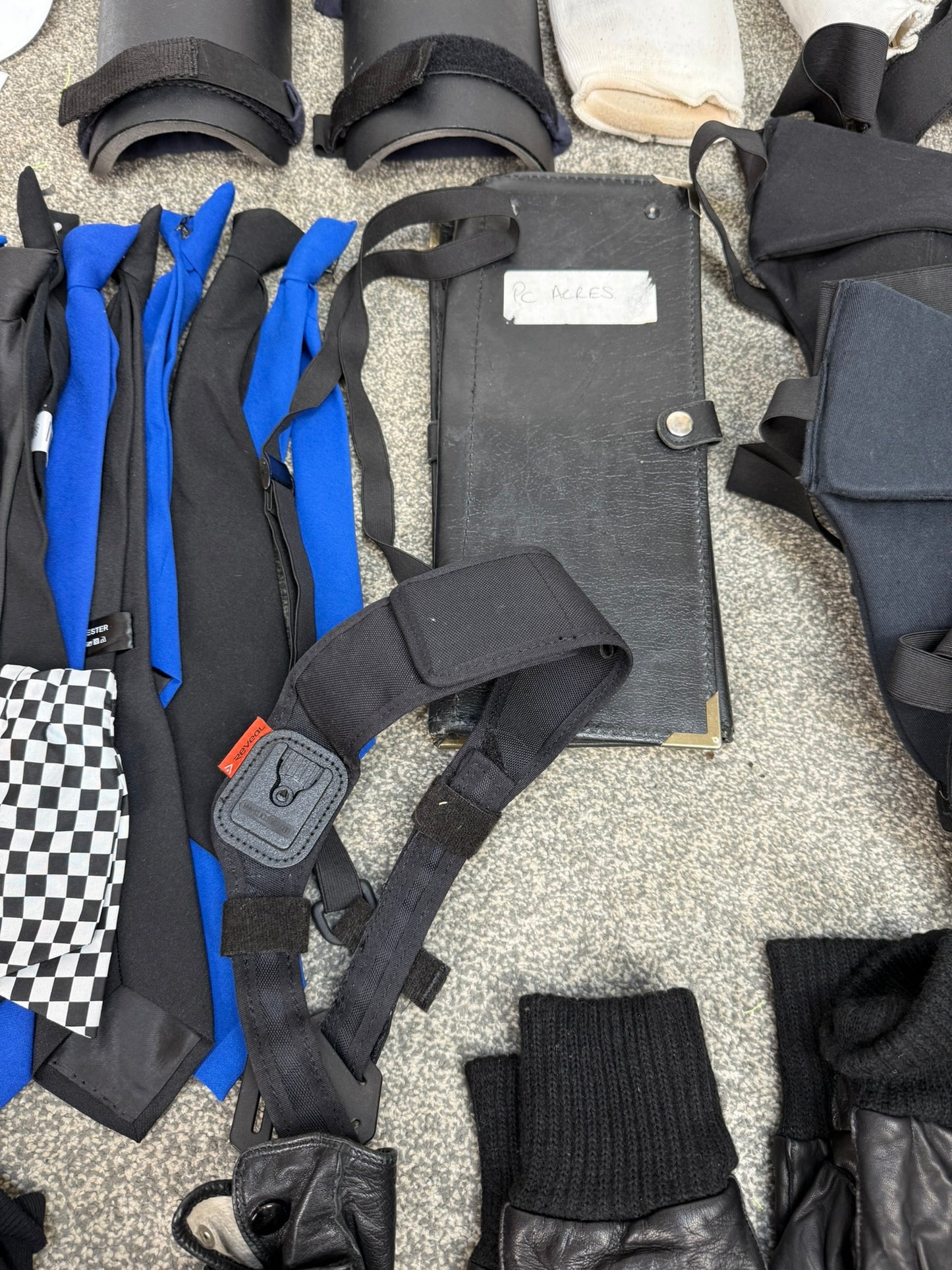 Ex Police Accessory Job Lot Riot Guards Ties Gloves Security Lot