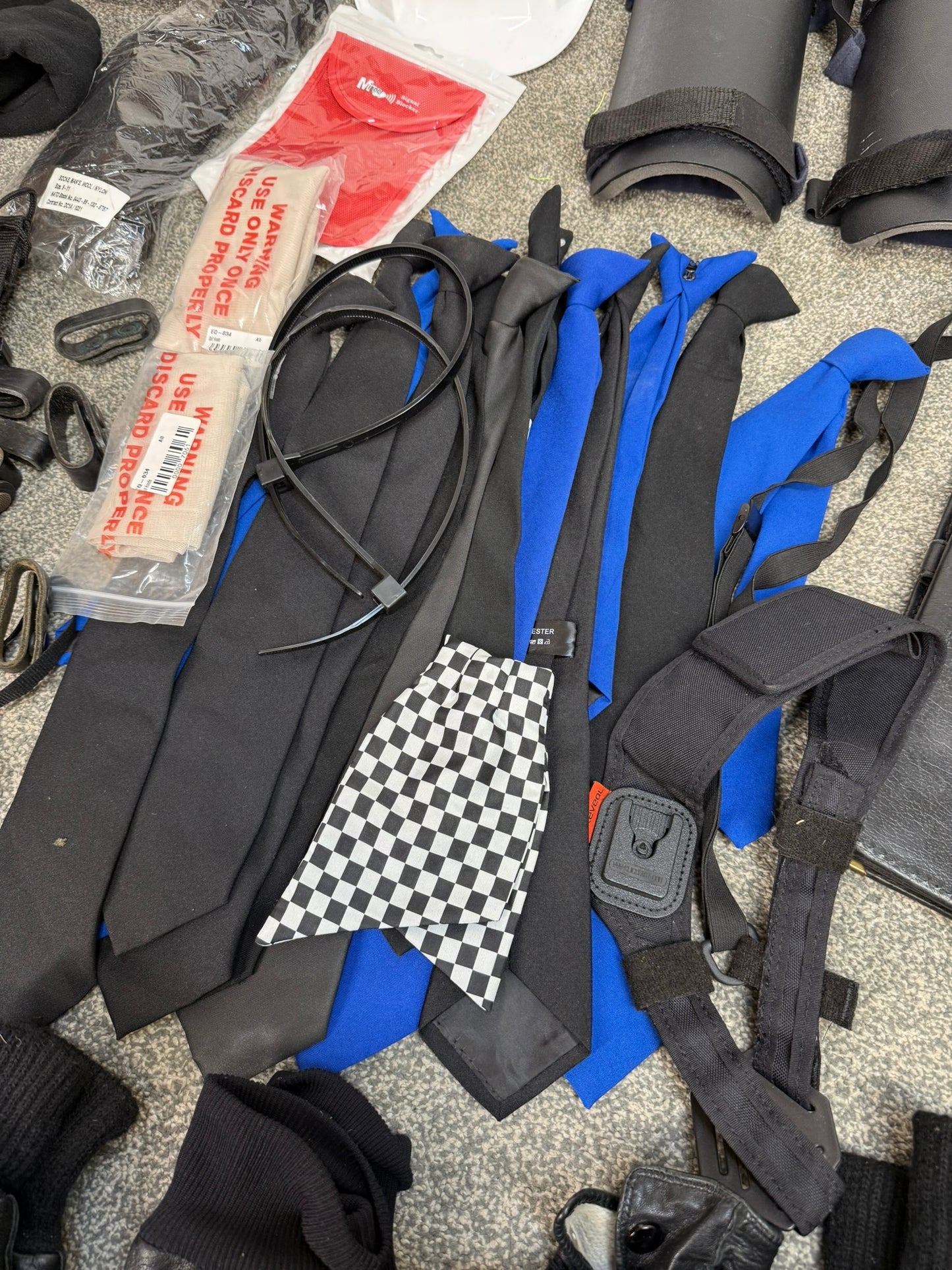 Ex Police Accessory Job Lot Riot Guards Ties Gloves Security Lot