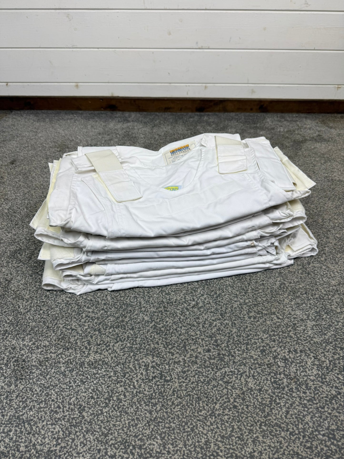 Ex Police White Covert Body Armour Cover Highmark x10 - Resale TV Film Security Uniform
