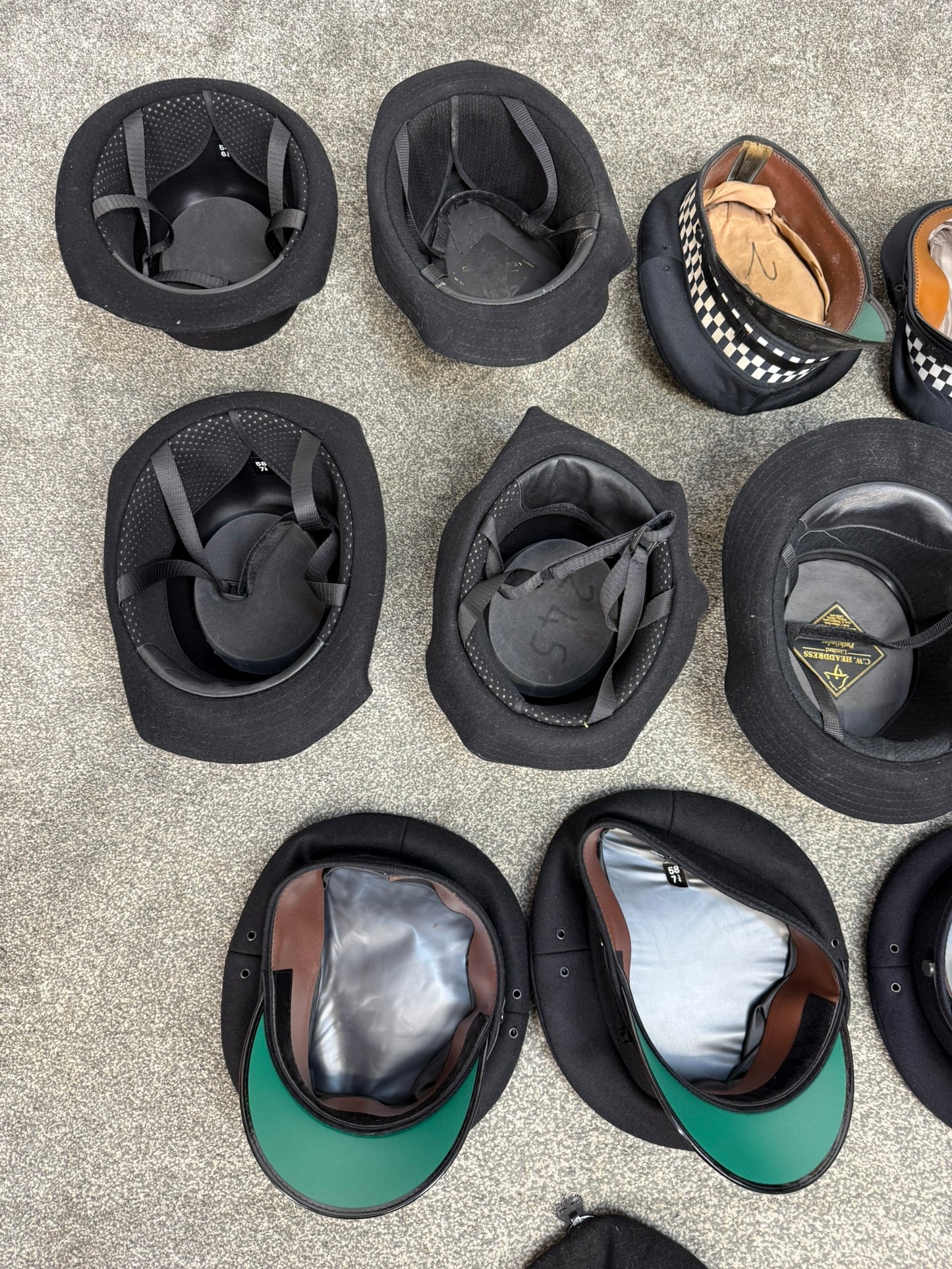 13x Ex Police Peak Cap Bowler Hat Beret Job Lot Theatre Headwear Uniform Film Prop Lot