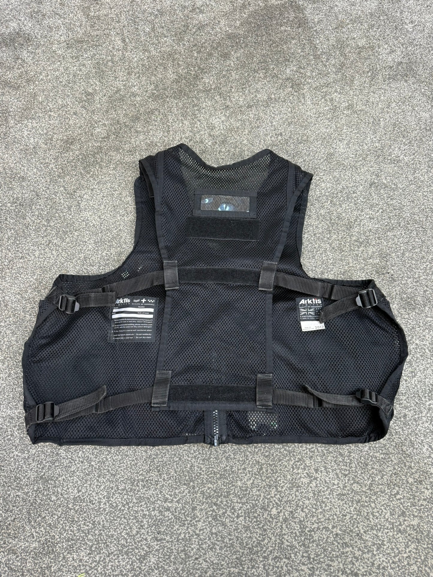 Ex Police Black Arktis Tactical Utility Vest & Pouches Security Airsoft - Small