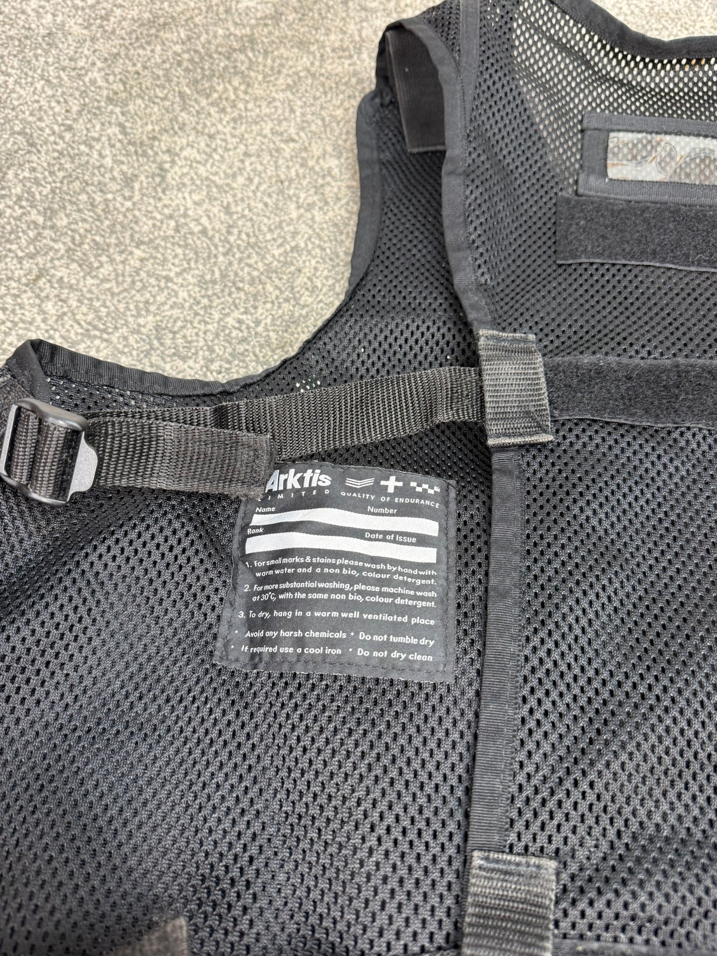 Ex Police Black Arktis Tactical Utility Vest & Pouches Security Airsoft - Small