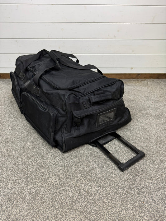Ex Police Large Black Wheeled Holdall 130L Deployment Travel Kit Bag - Grd A