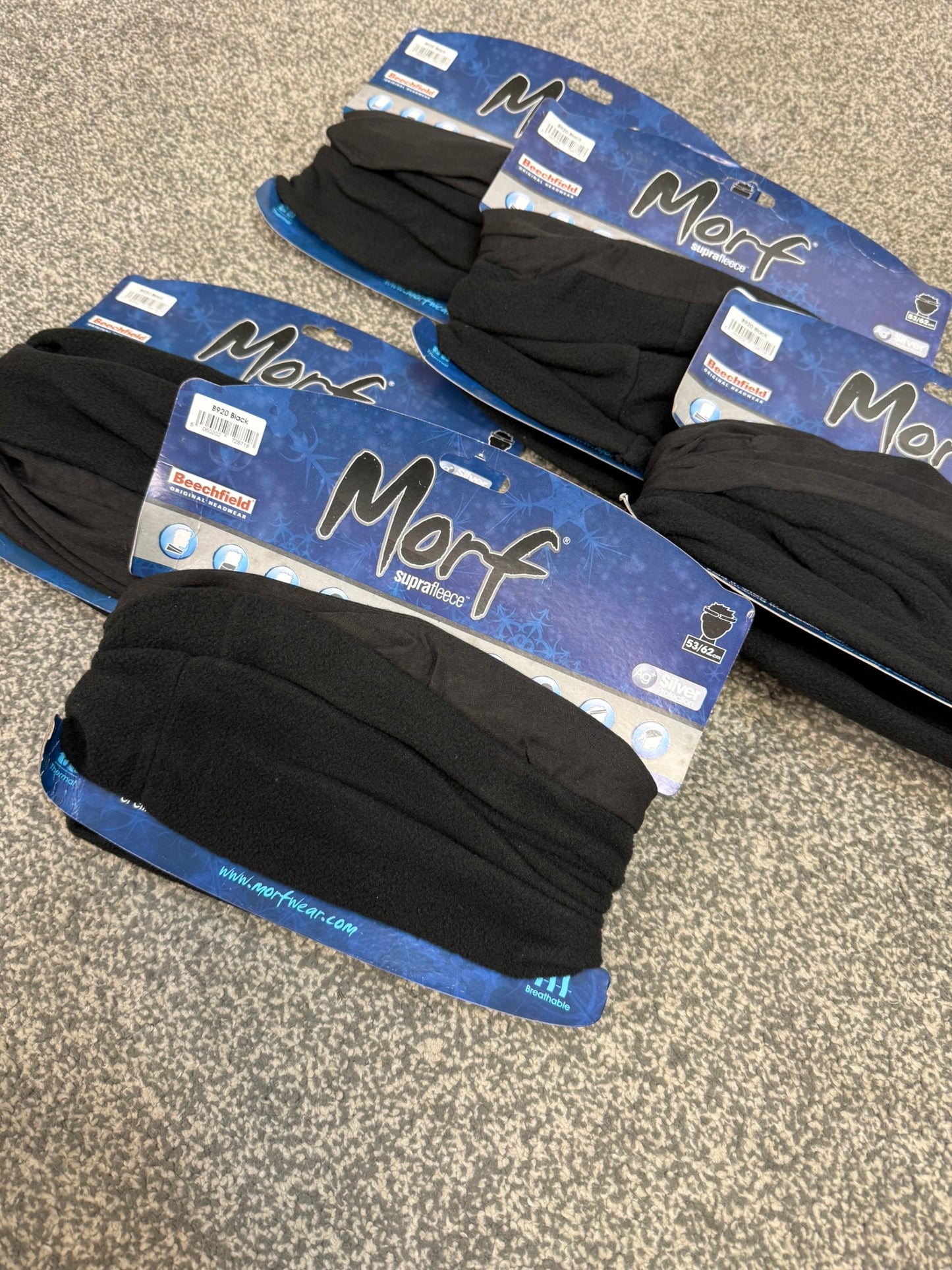 5x Ex Police Snood Beechfield Suprafleece Black Winter Security Scarf Morf Patrol NEW
