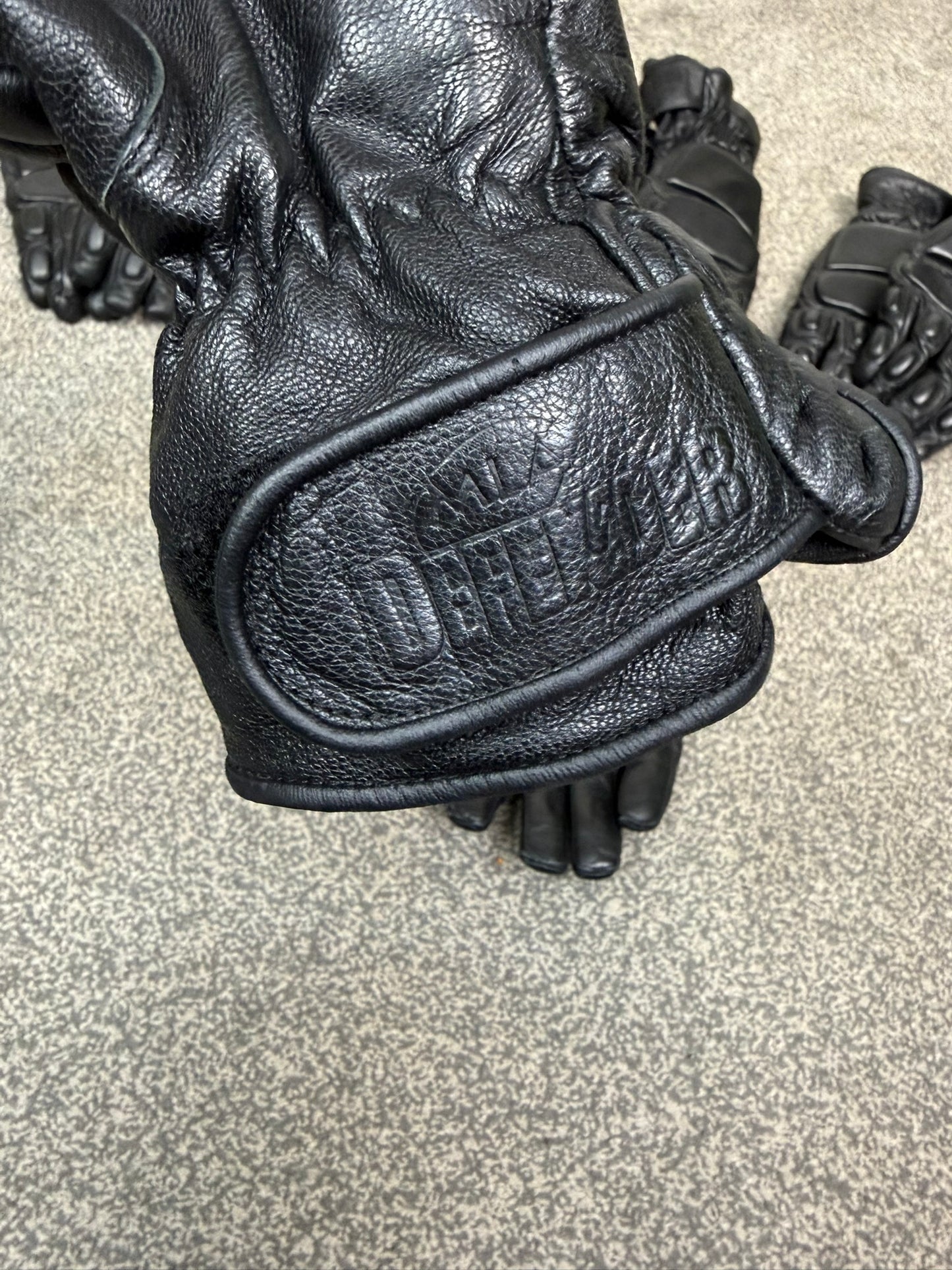 Ex Police MLA Defender Leather Riot Gloves x5 Motorcycle Biker Paintball Airsoft Security