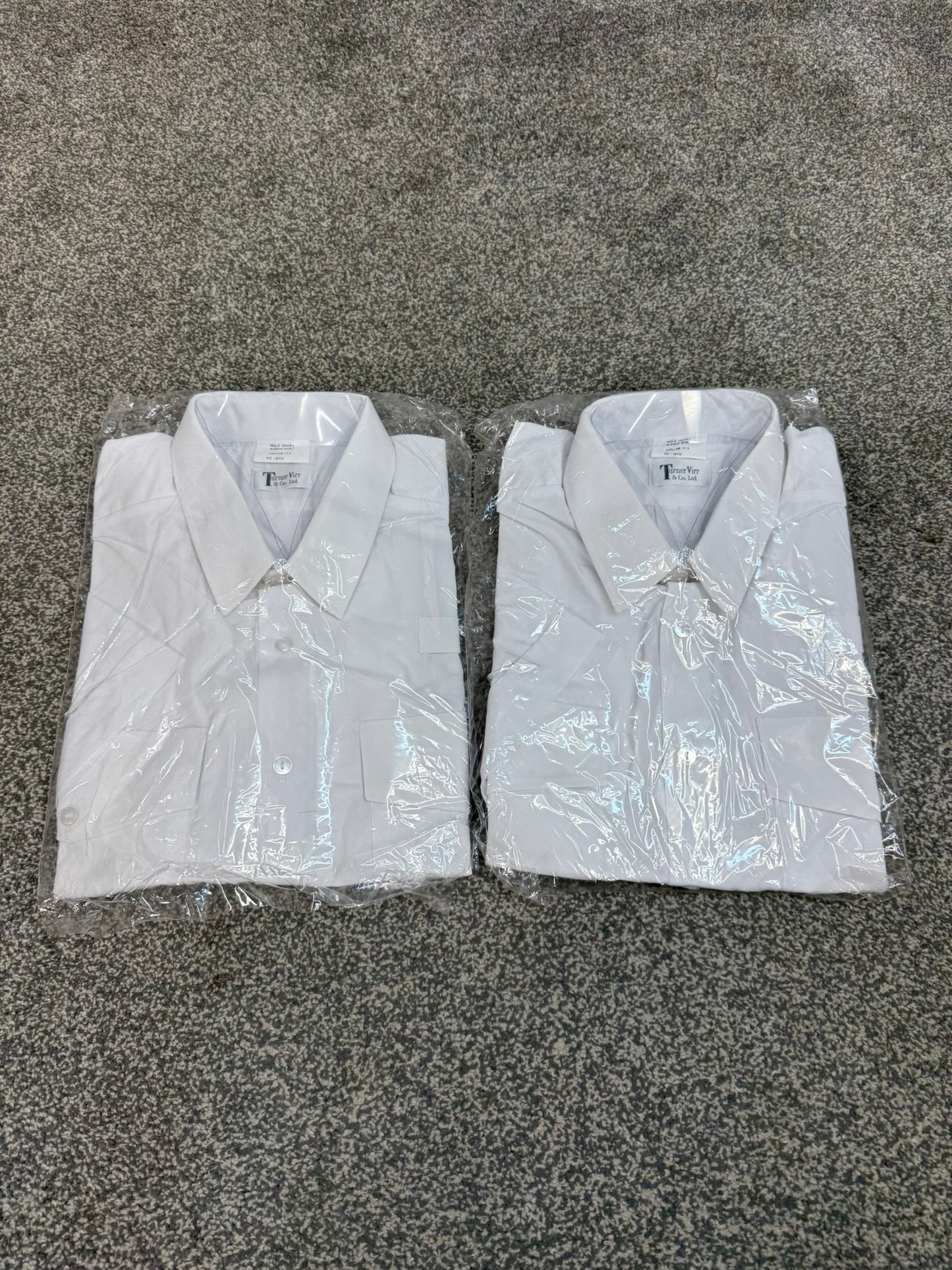 NEW 2x Police White Shirt Short Sleeve 17.5" Collectors Film / TV Uniform