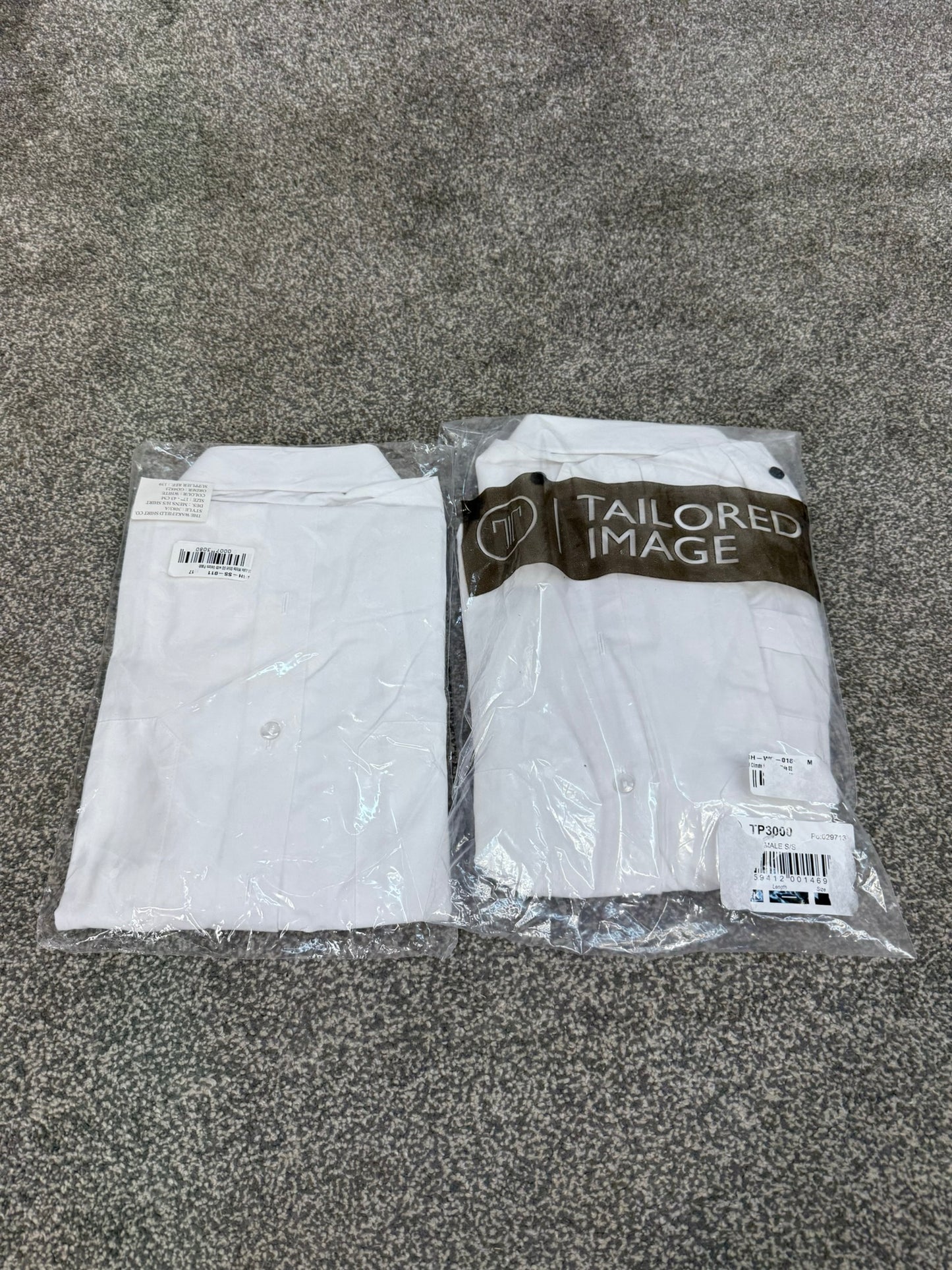 NEW 2x Police White Shirt Short Sleeve 17" Collectors Film / TV Uniform