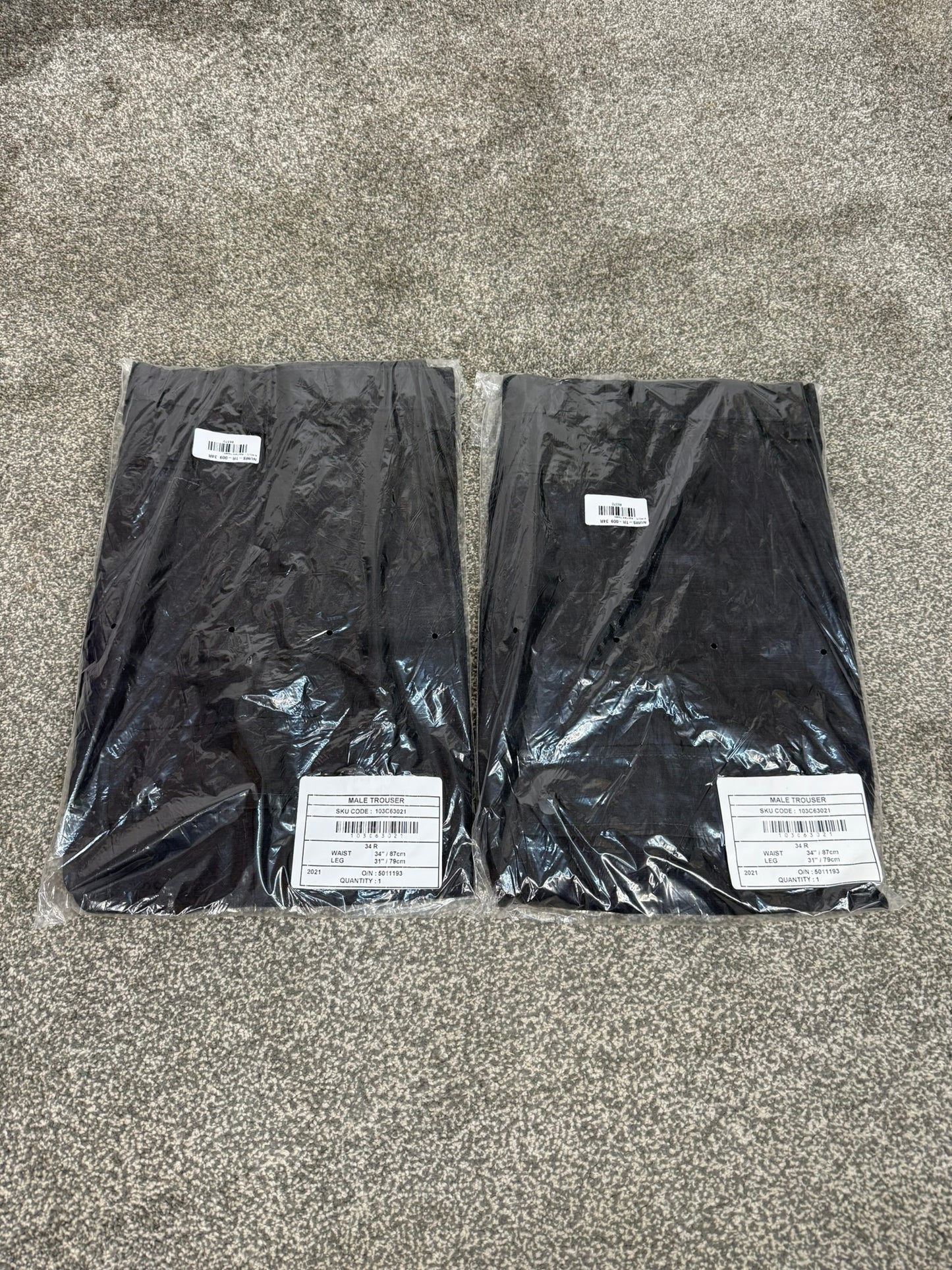2x NEW Ex Police Men's Ripstop Cargo Trousers 34" Waist Security Uniform