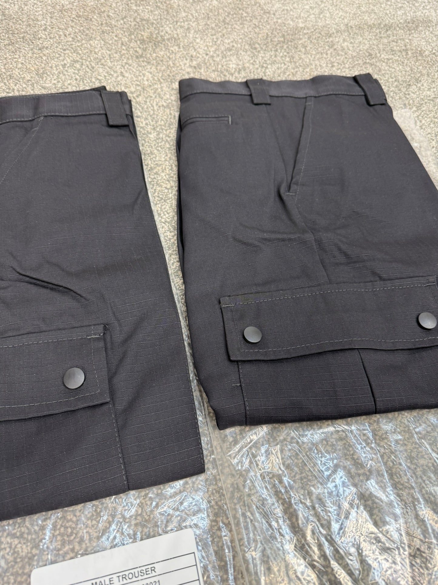 2x NEW Ex Police Men's Ripstop Cargo Trousers 34" Waist Security Uniform