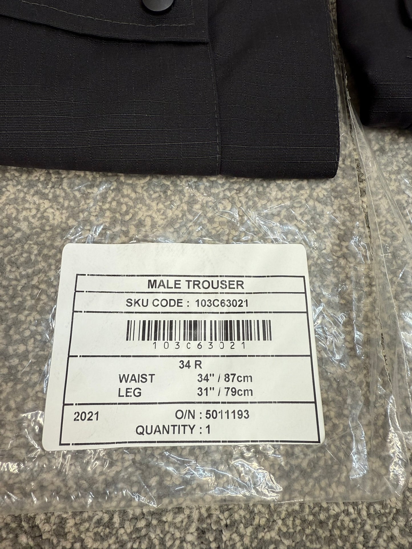 2x NEW Ex Police Men's Ripstop Cargo Trousers 34" Waist Security Uniform