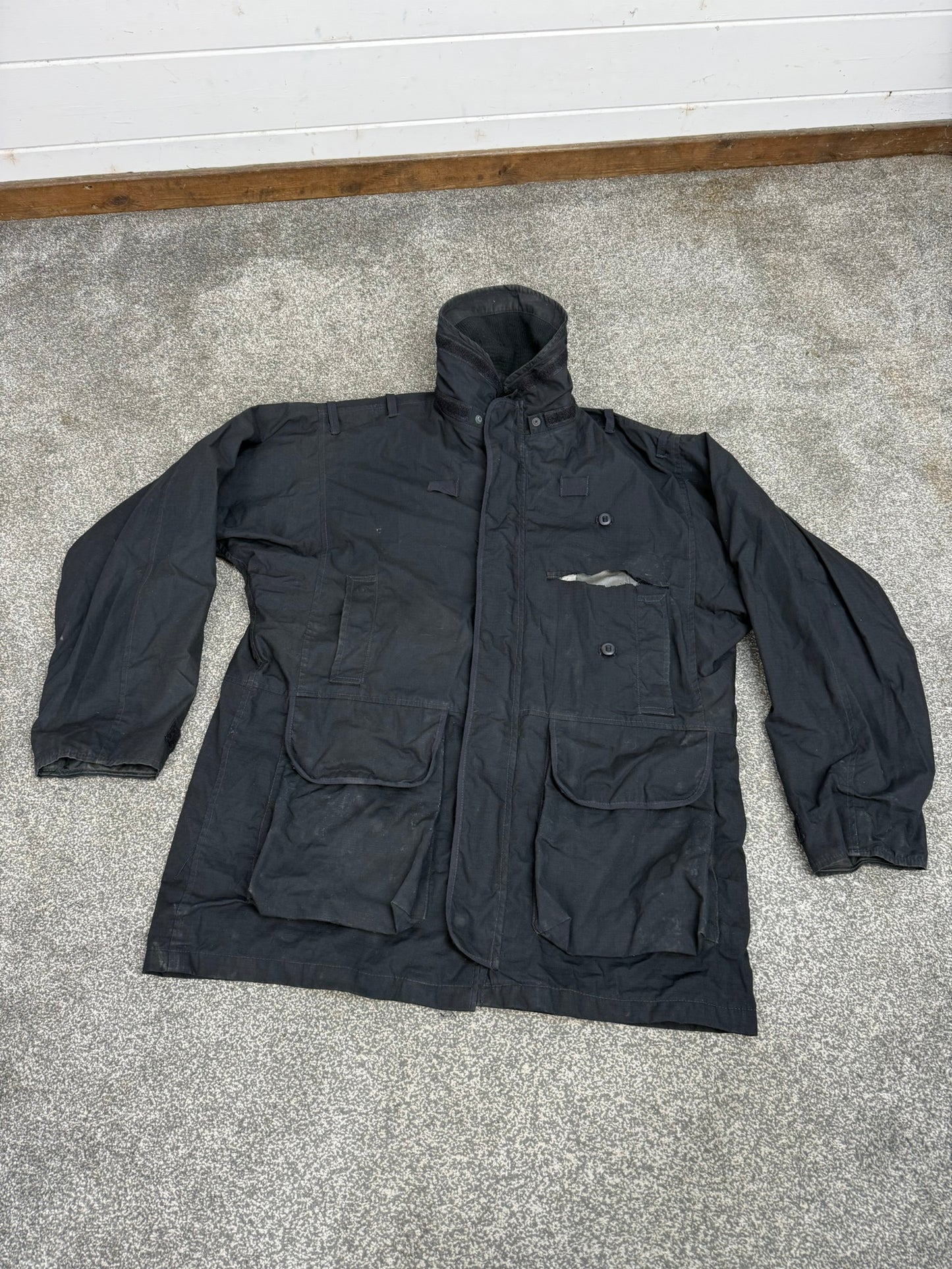 Ex Police Arktis Black Jacket Coat Security Smock Large - Damaged