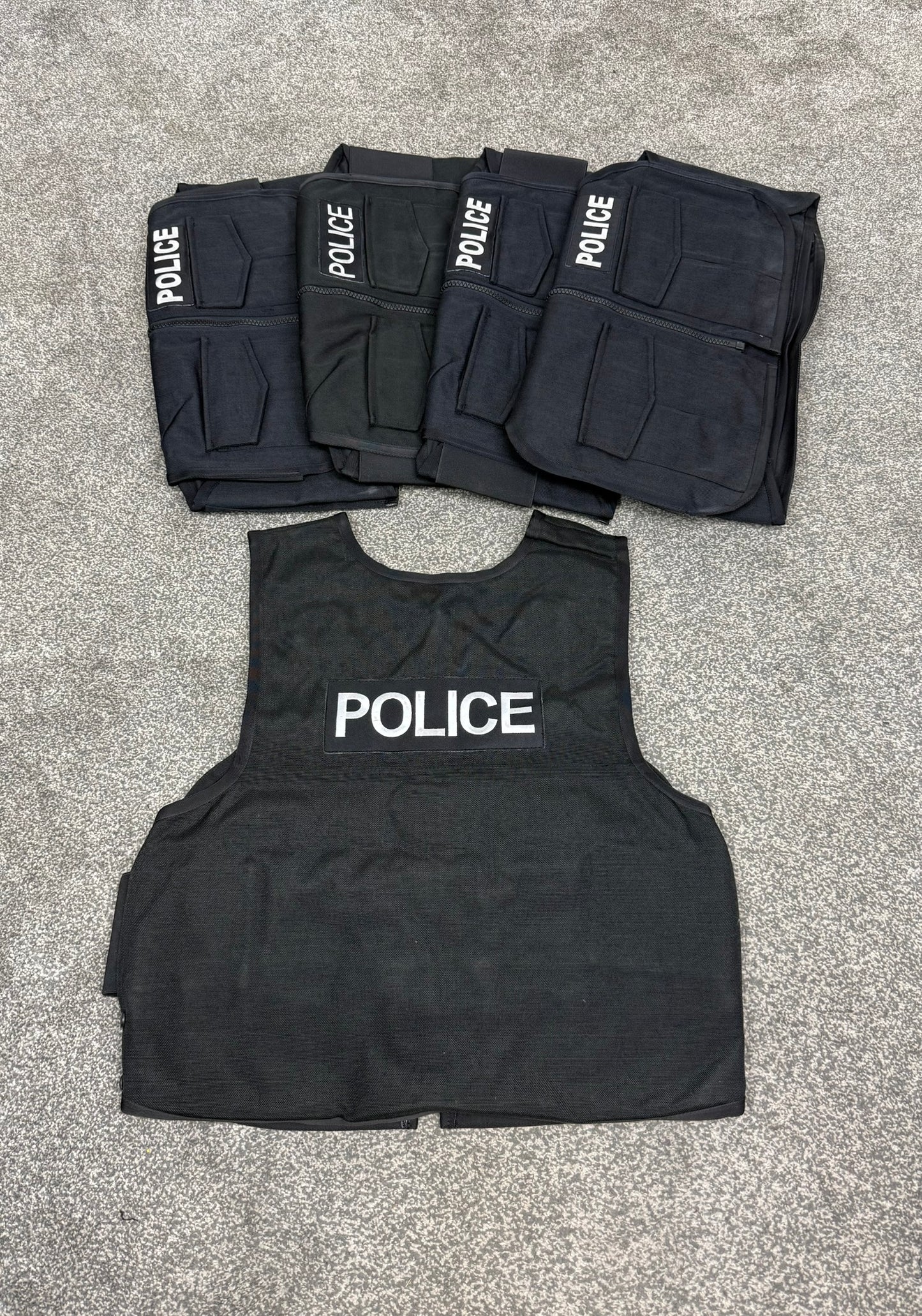 Ex Met Police Body Armour Cover x5 BADGED - Resale TV Film Security Uniform