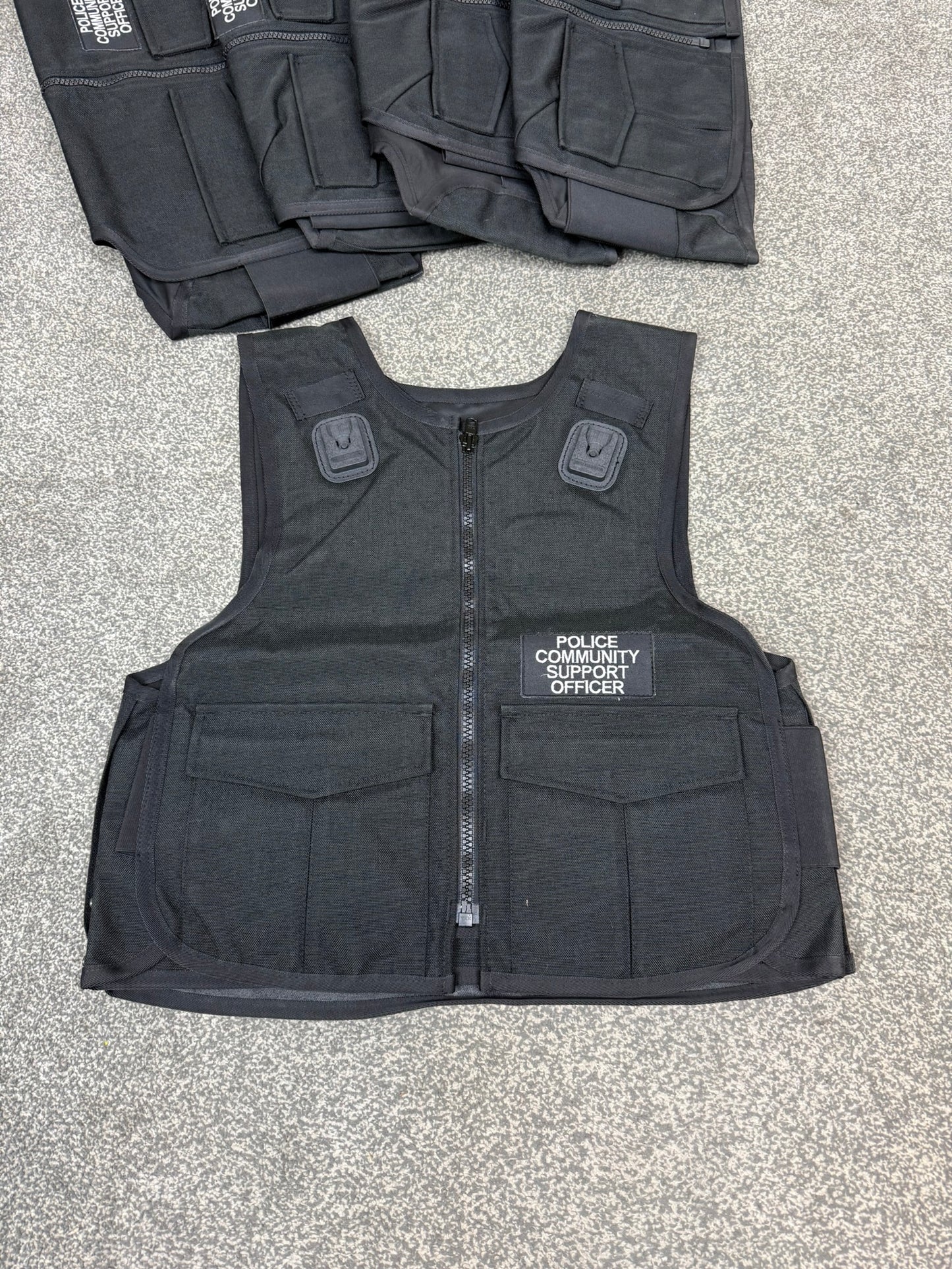 Ex Met Police Body Armour Cover x5 PCSO Badged - Resale TV Film Security Uniform