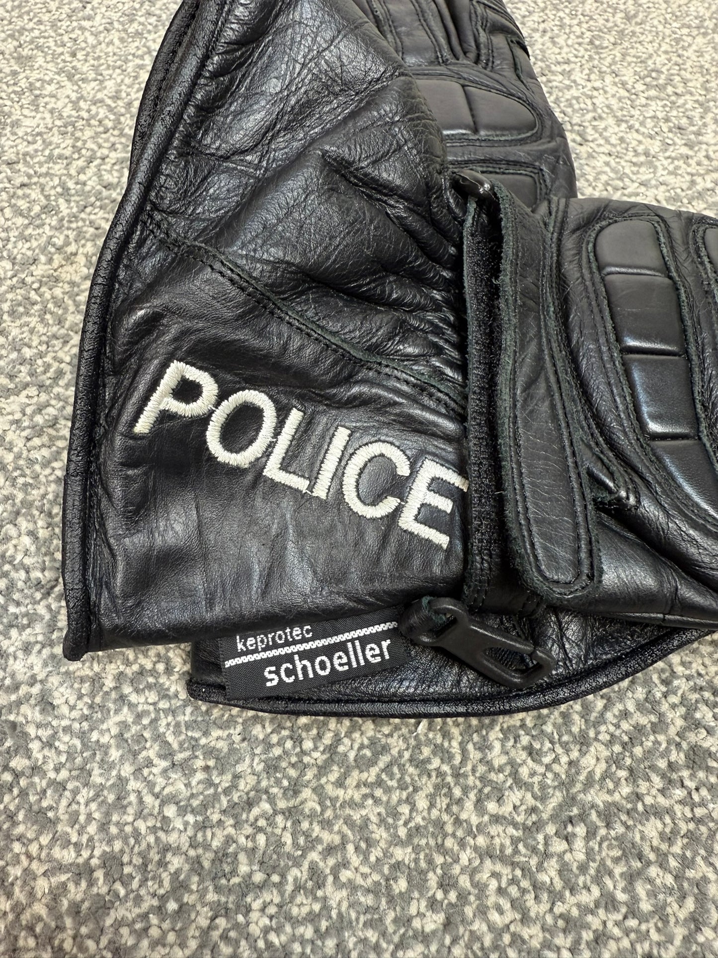 Ex Police Leather Motorcycle Gloves Schoeller Keprotec XL