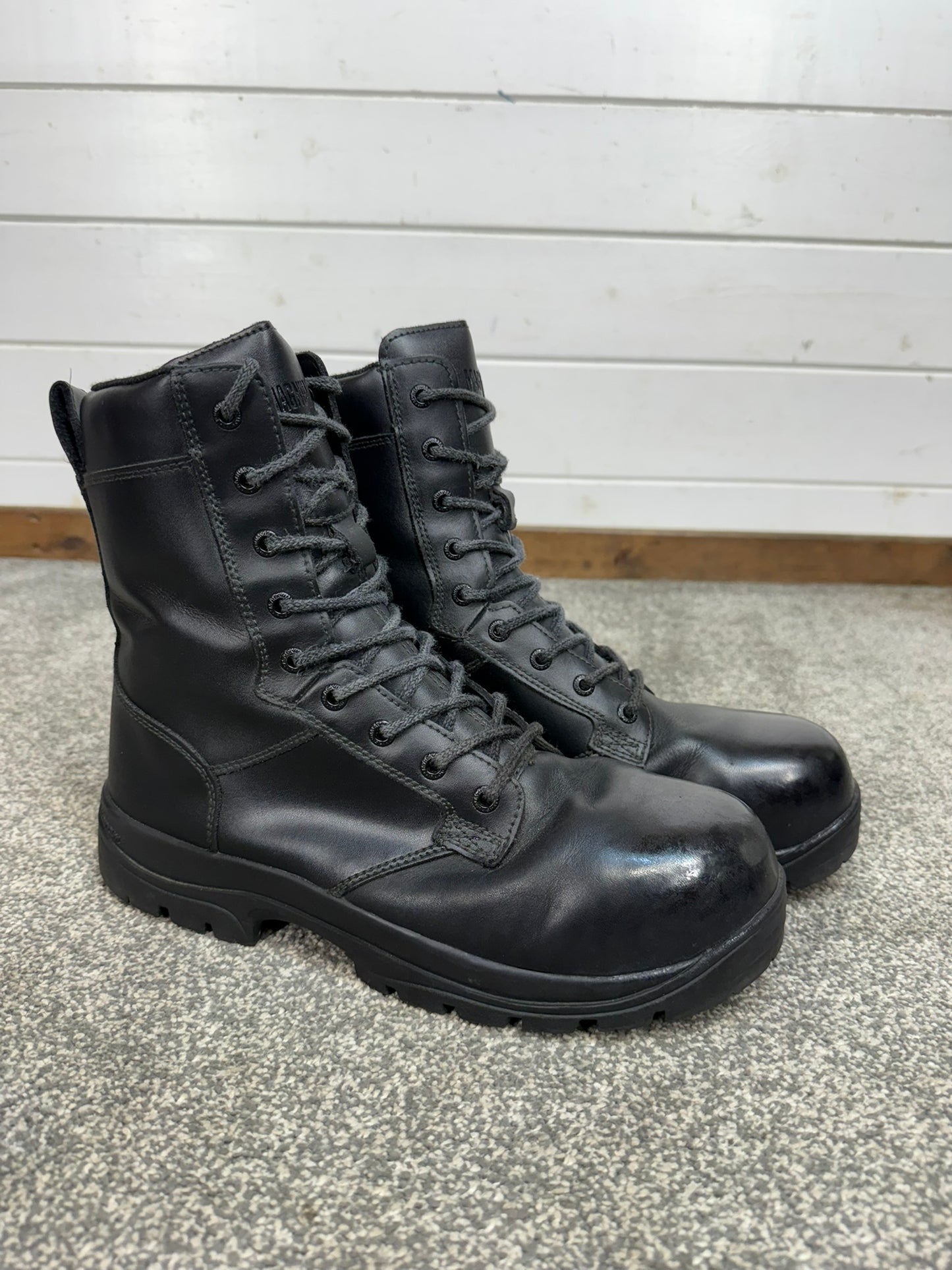 Ex Police Magnum Elite Shield Met Combat Boots Black Leather UK 9.5 Security Work