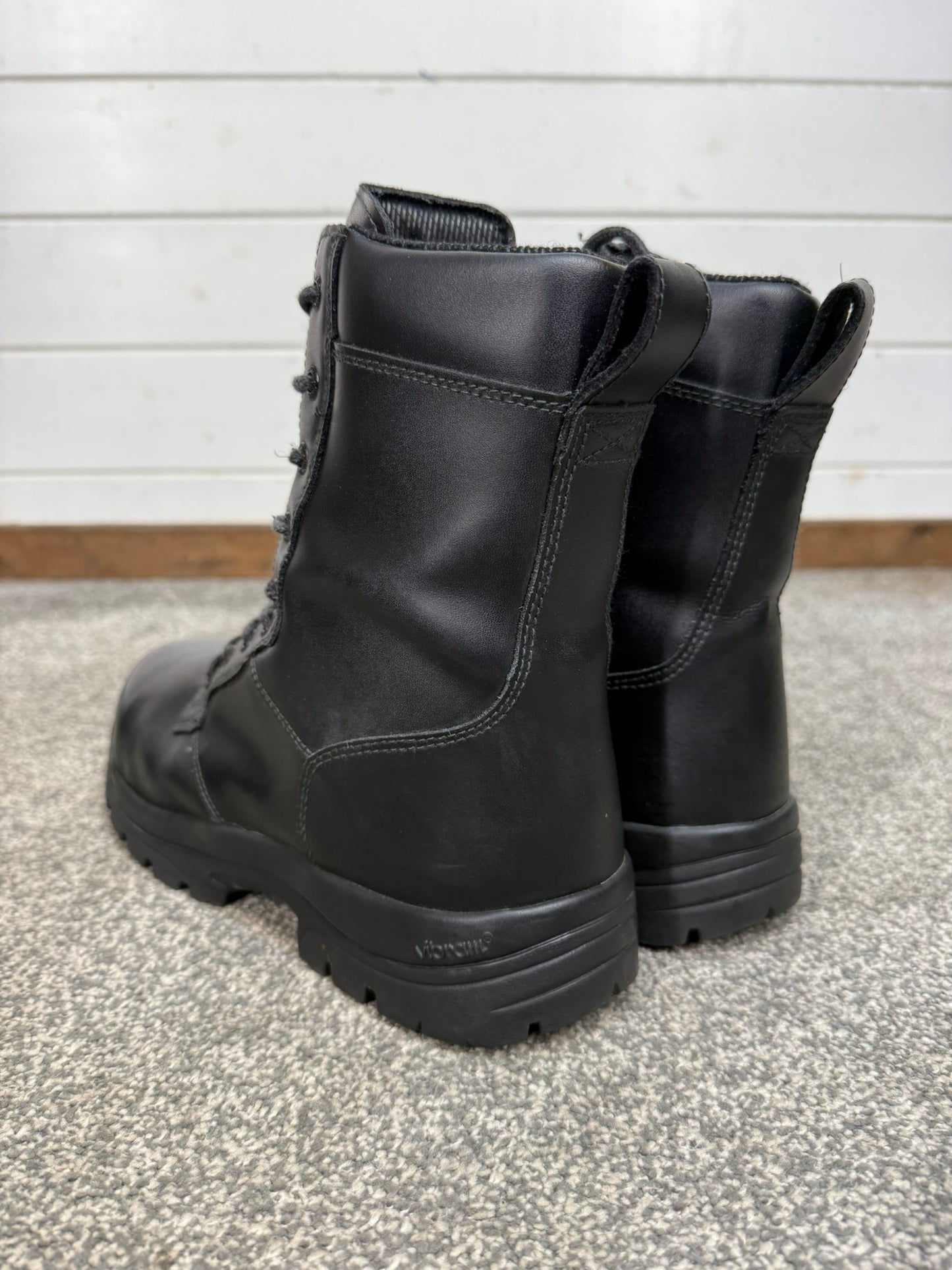 Ex Police Magnum Elite Shield Met Combat Boots Black Leather UK 9.5 Security Work