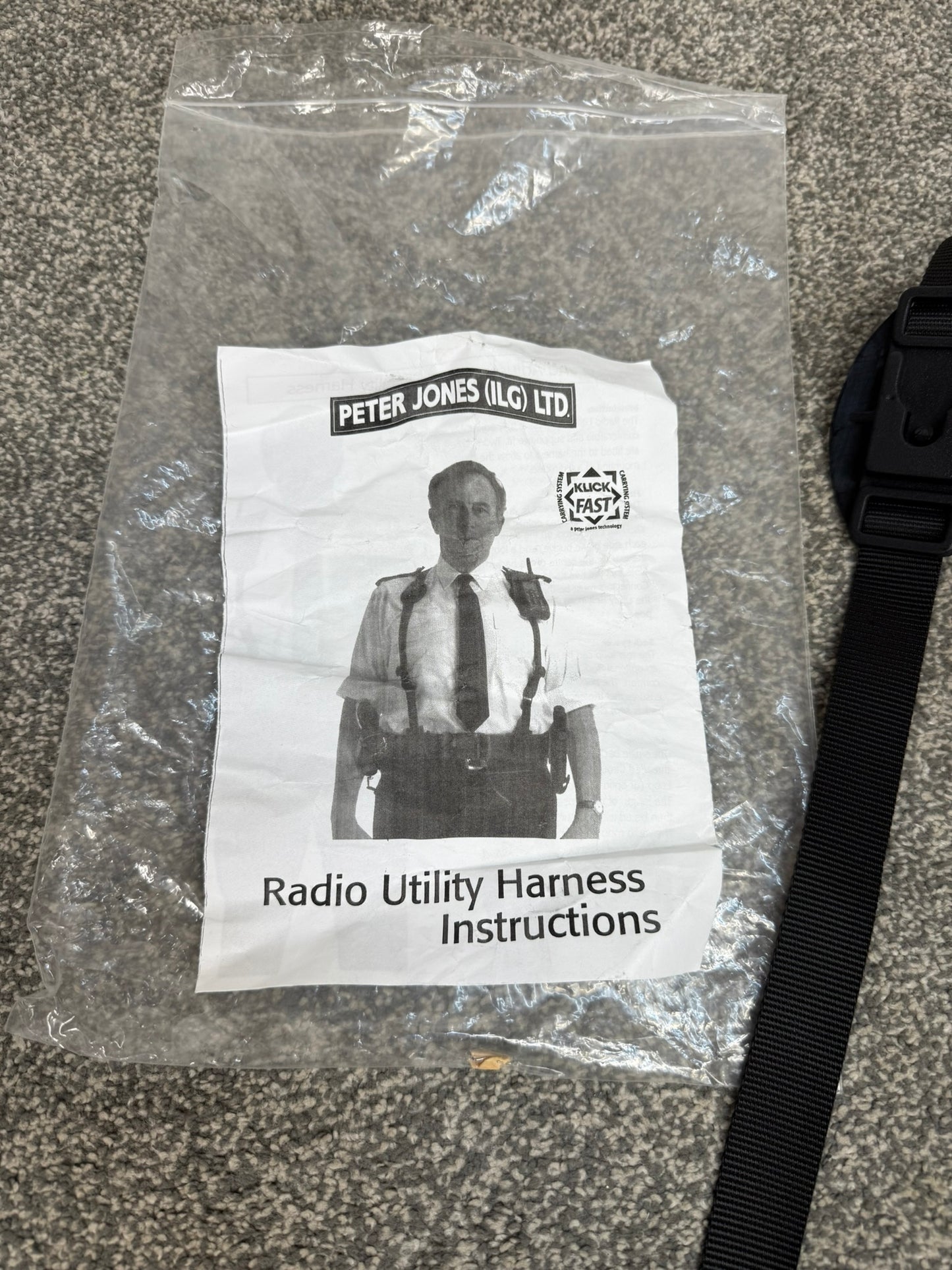 Ex Police NEW Peter Jones Radio Utility Harness Covert Security Klickfast