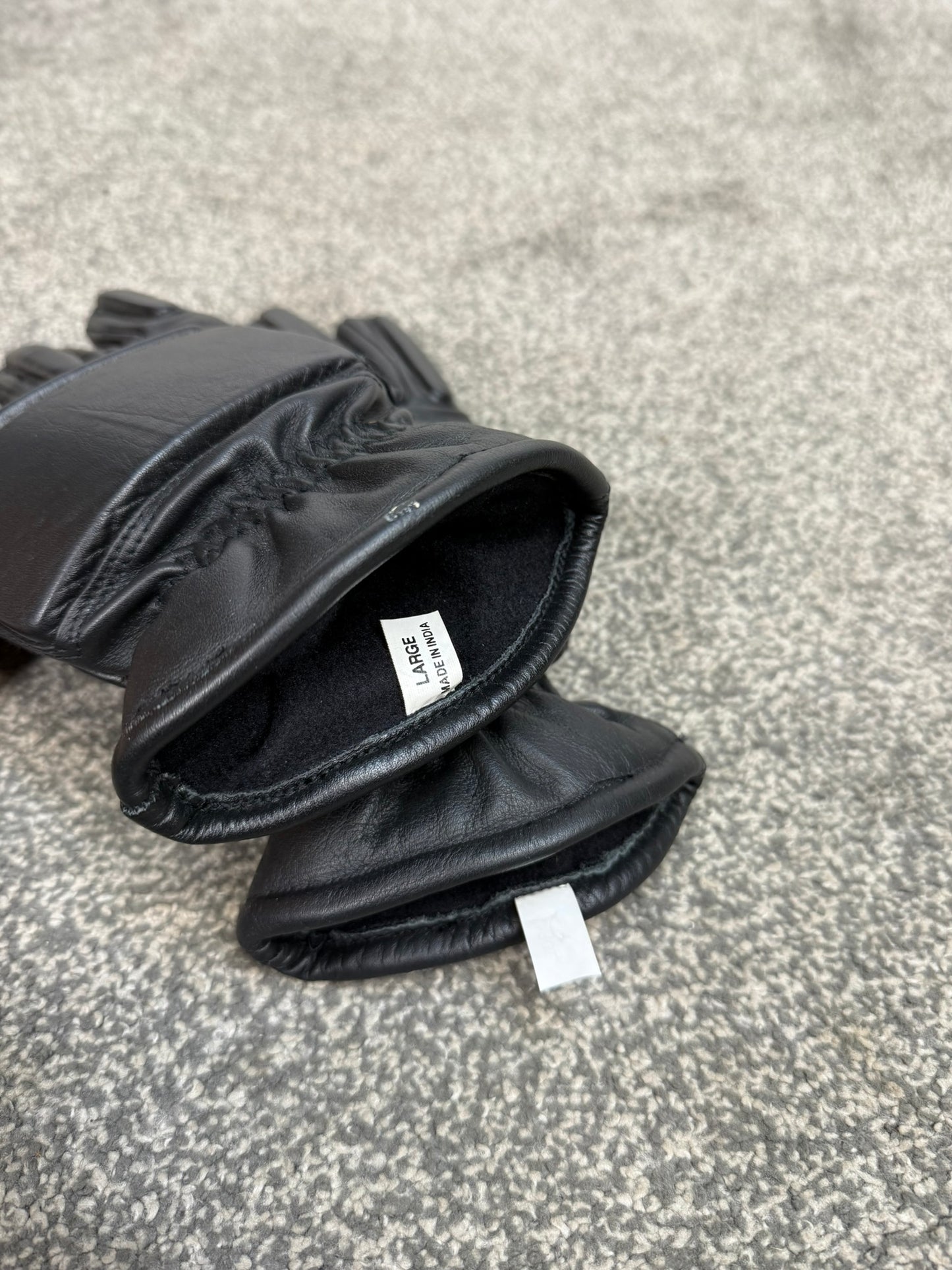 Ex Police Leather Riot Padded Gloves LARGE - VGC Motorcycle Paintball Airsoft