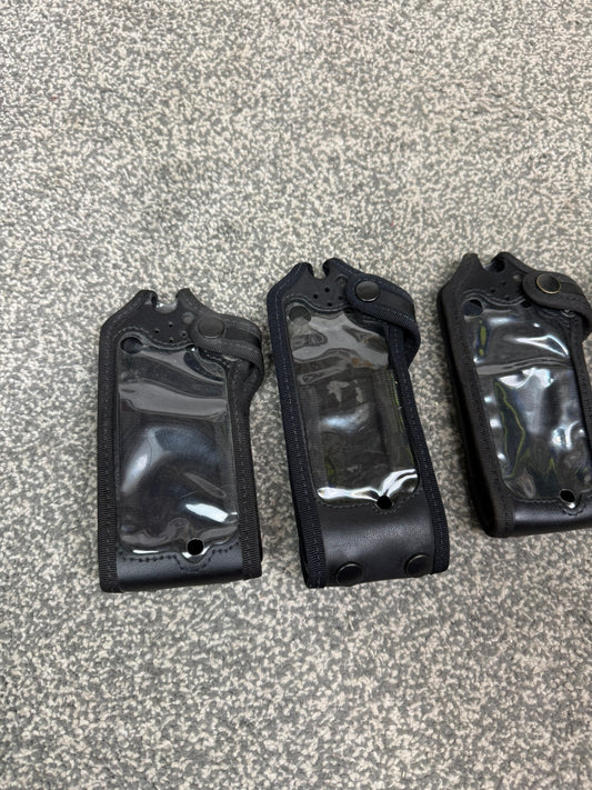 Ex Police Klickfast Sepura Leather Radio Case x4 JOB LOT Film TV Uniform