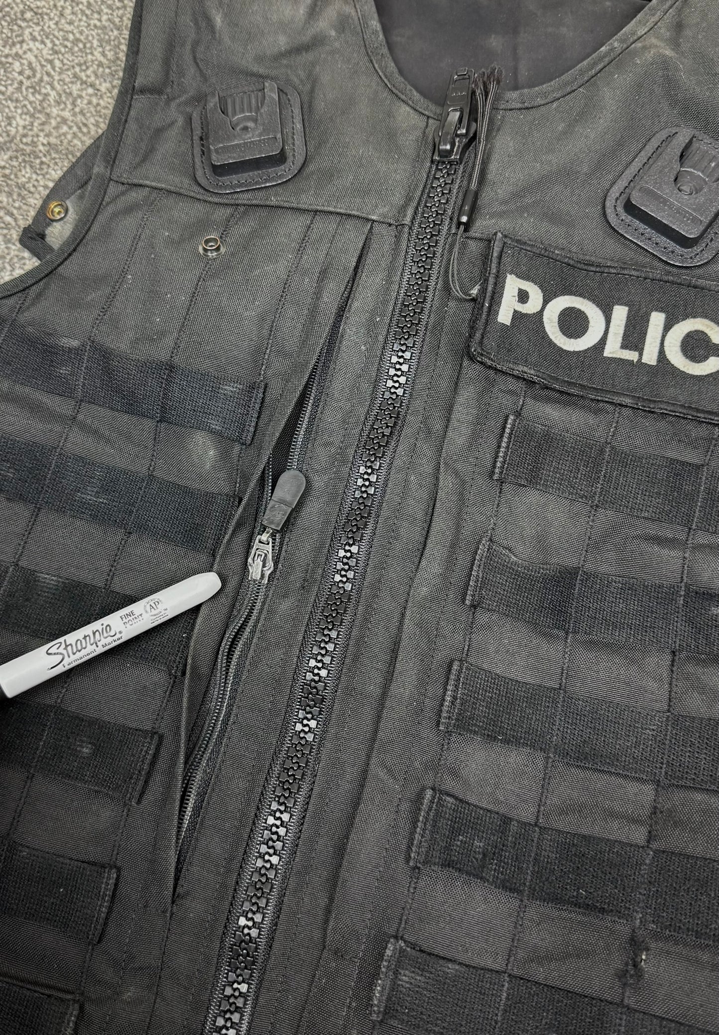 Ex Police Mehler MOLLE Body Armour Stab Vest Cover Black Security Airsoft