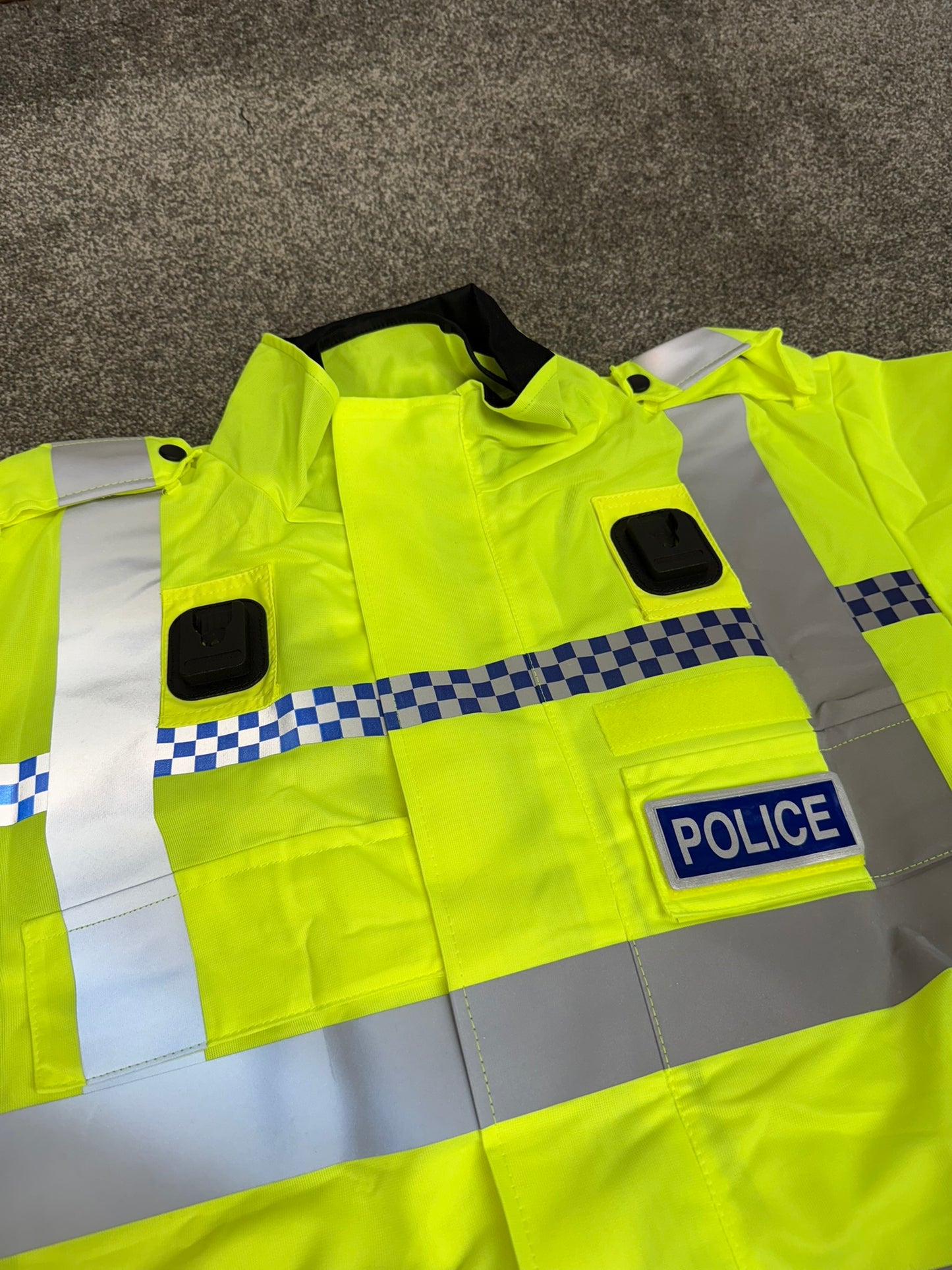NEW Ex Police Hi-Vis Lightweight Blouson Bomber Jacket With Badge MEDIUM Film TV Uniform Collector Display