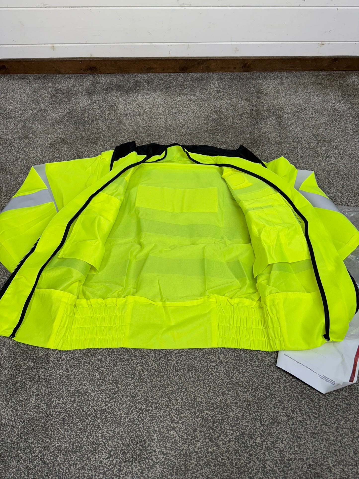 NEW Ex Police Hi-Vis Lightweight Blouson Bomber Jacket With Badge MEDIUM Film TV Uniform Collector Display
