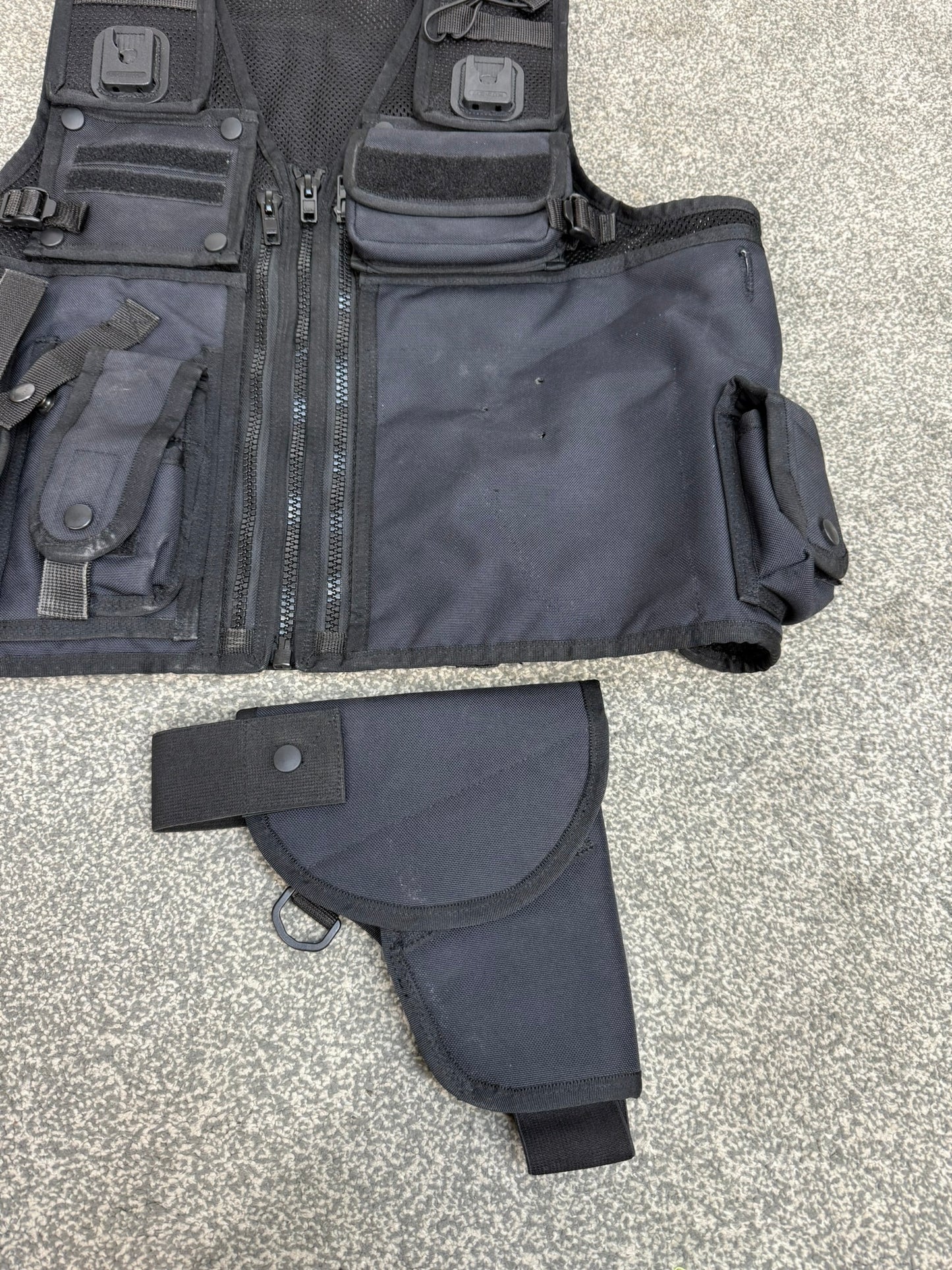 Ex Police Black Arktis Vest Utility Tac Vest MEDIUM Airsoft Security