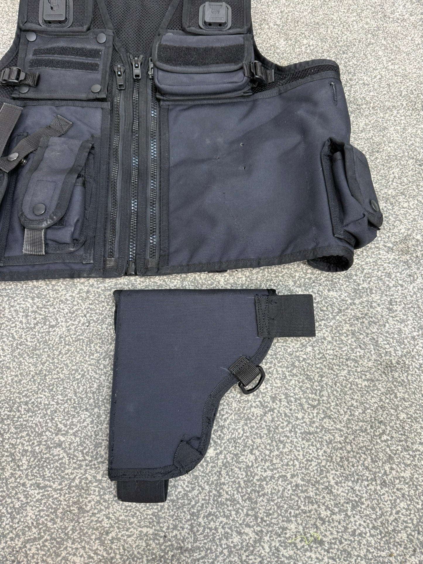 Ex Police Black Arktis Vest Utility Tac Vest MEDIUM Airsoft Security