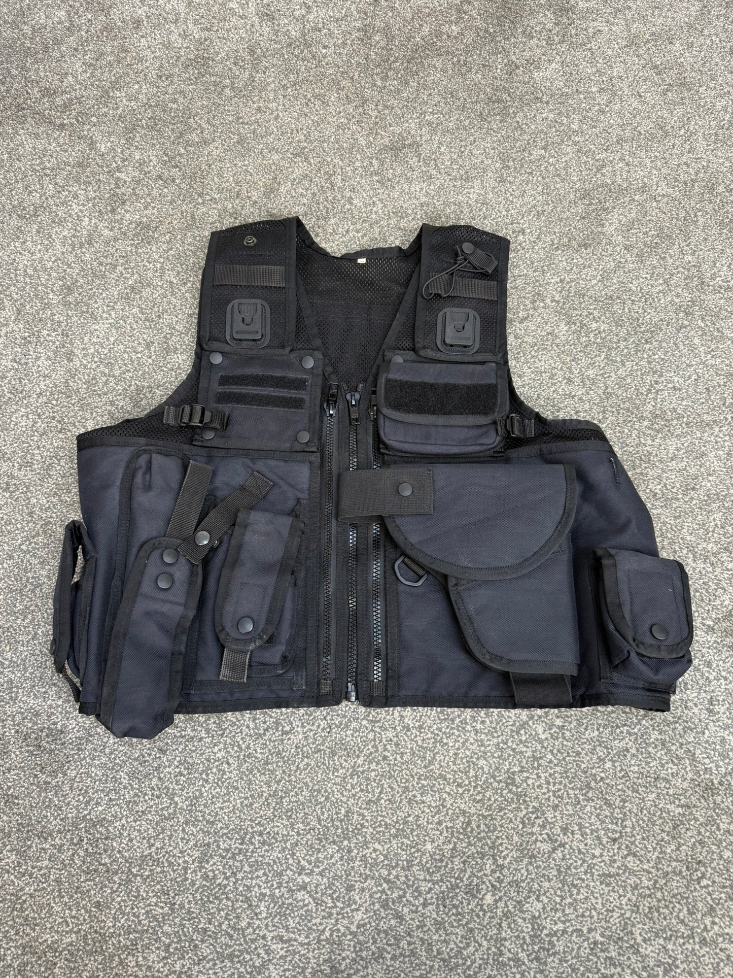 Ex Police Black Arktis Vest Utility Tac Vest MEDIUM Airsoft Security