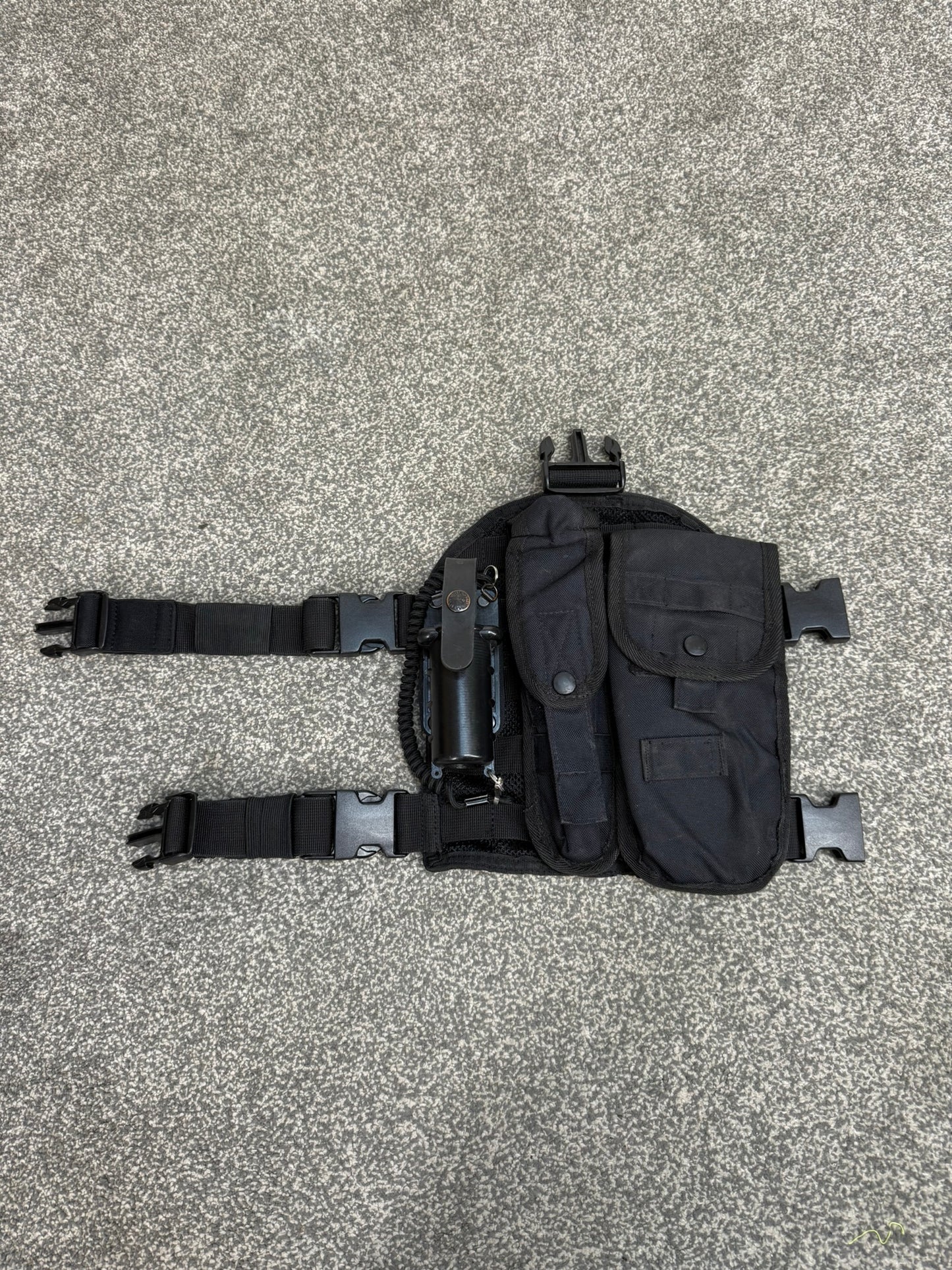 Ex Police 5.11 Tactical Black Molle Thigh Rig With Pouches Security Airsoft