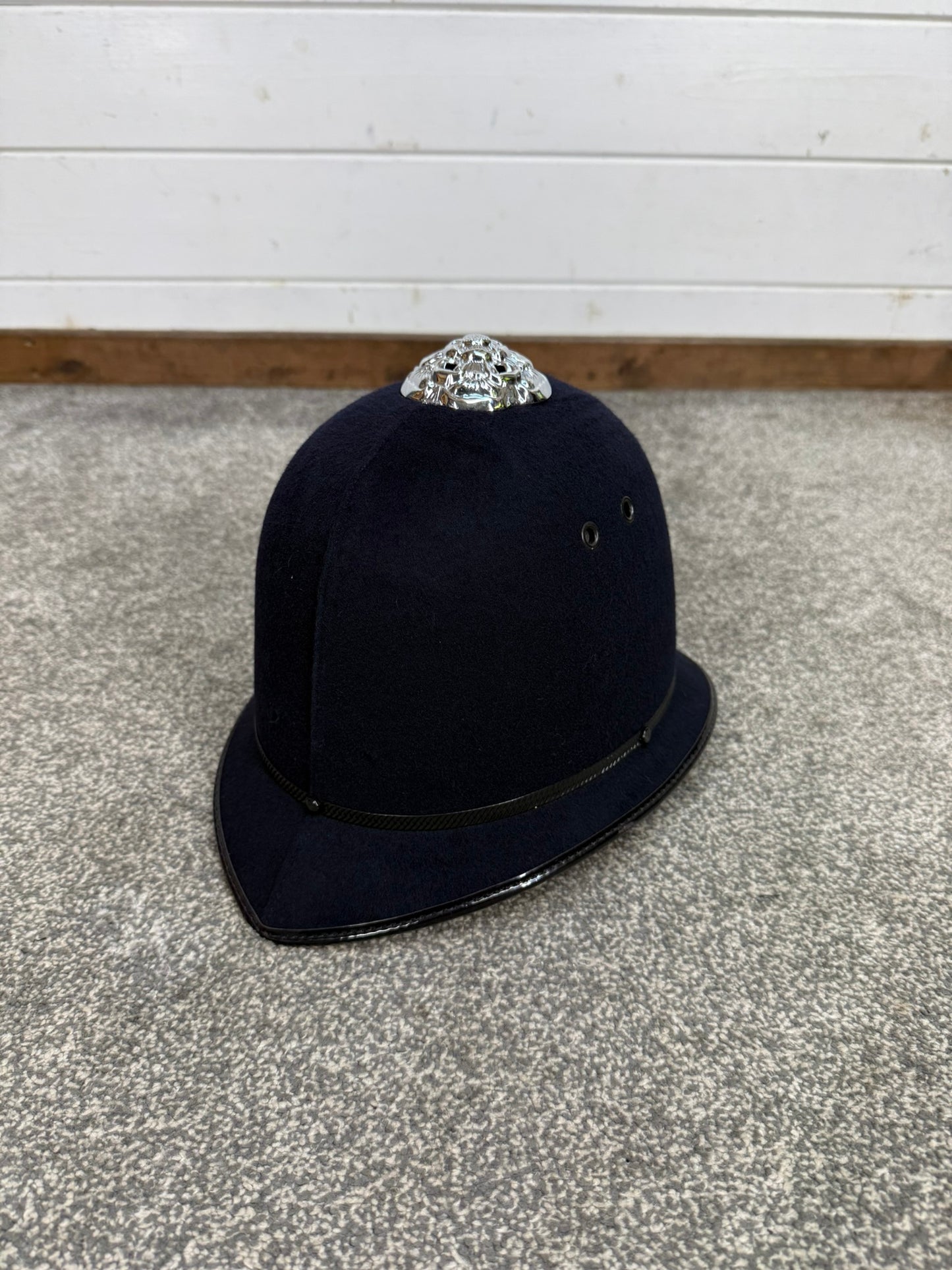 Ex Police Bobby Custodian Helmet Metropolitan Rose Top 59cm Fancy Dress Display