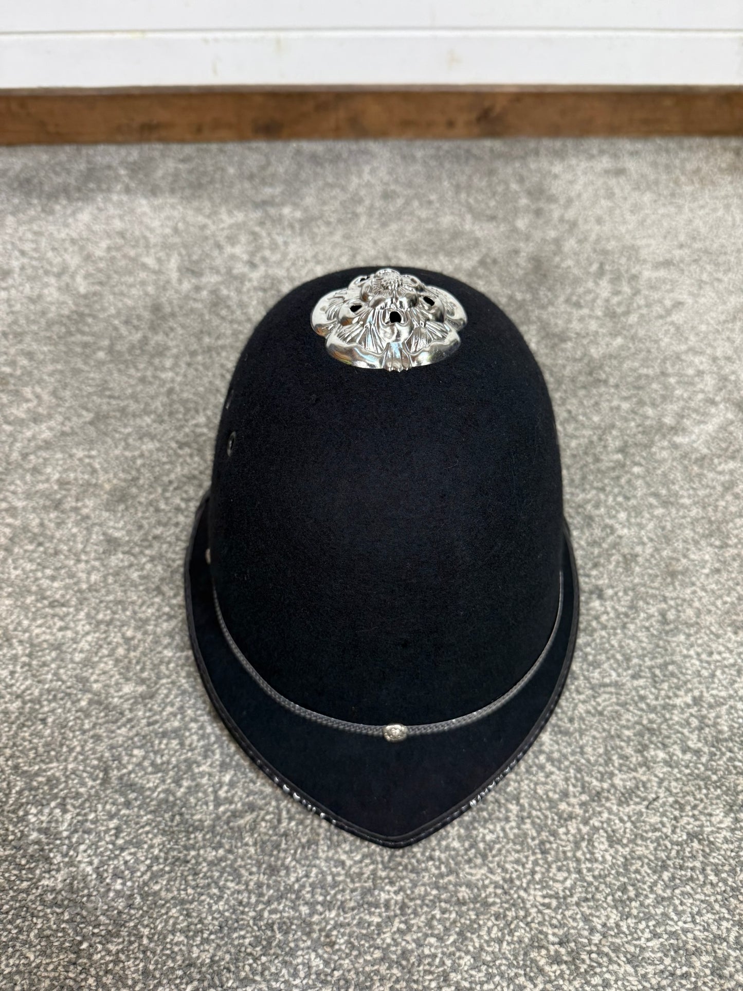 Ex Police Bobby Custodian Helmet Rose Top 58cm Collector Display