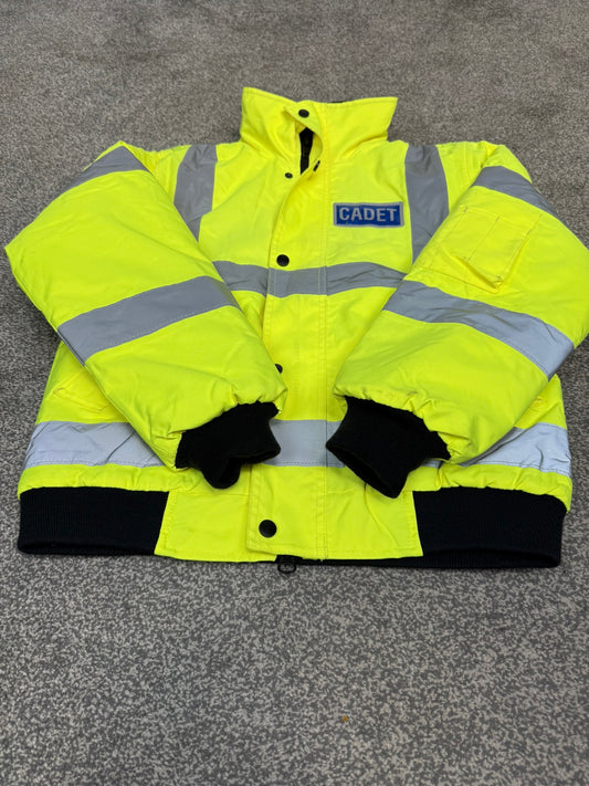 Ex Police Cadet Hi Vis Bomber Jacket Reflective Coat Uniform Patrol