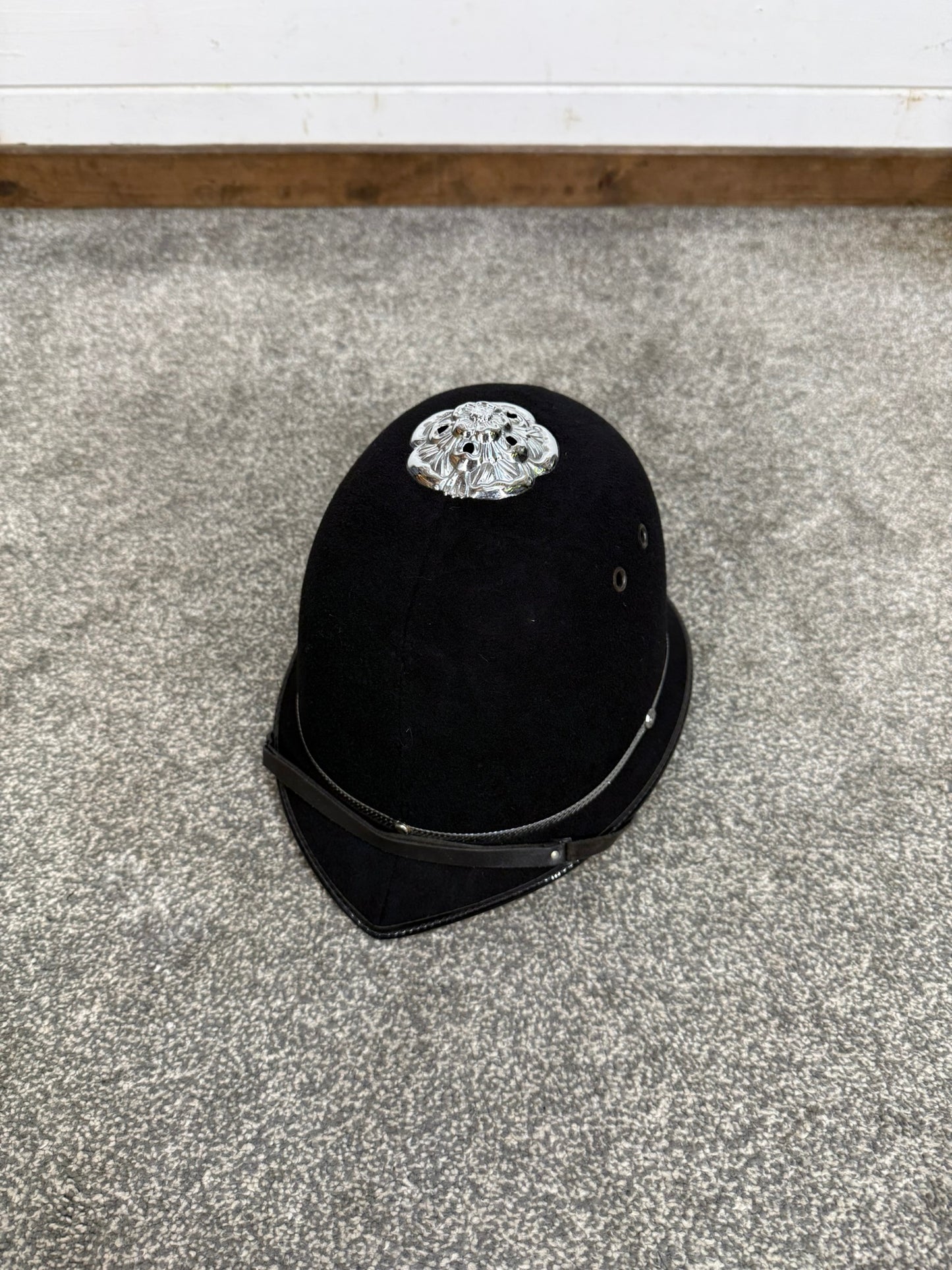 Ex Police Bobby Custodian Helmet Rose Top 58cm Collector Display Fancy Dress
