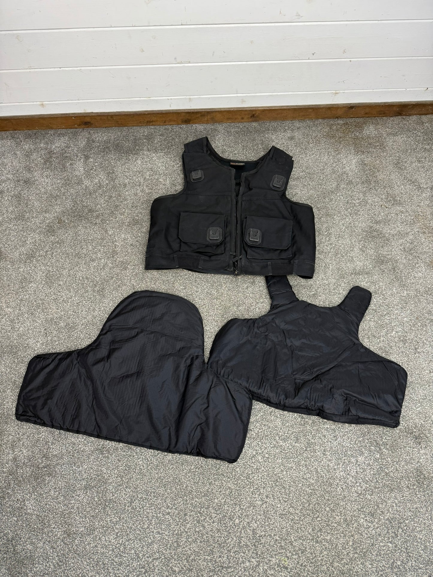 Ex Police Black Cooneen Body Armour Vest XL Anti Stab & Ballistic HG1A & KR1 Security