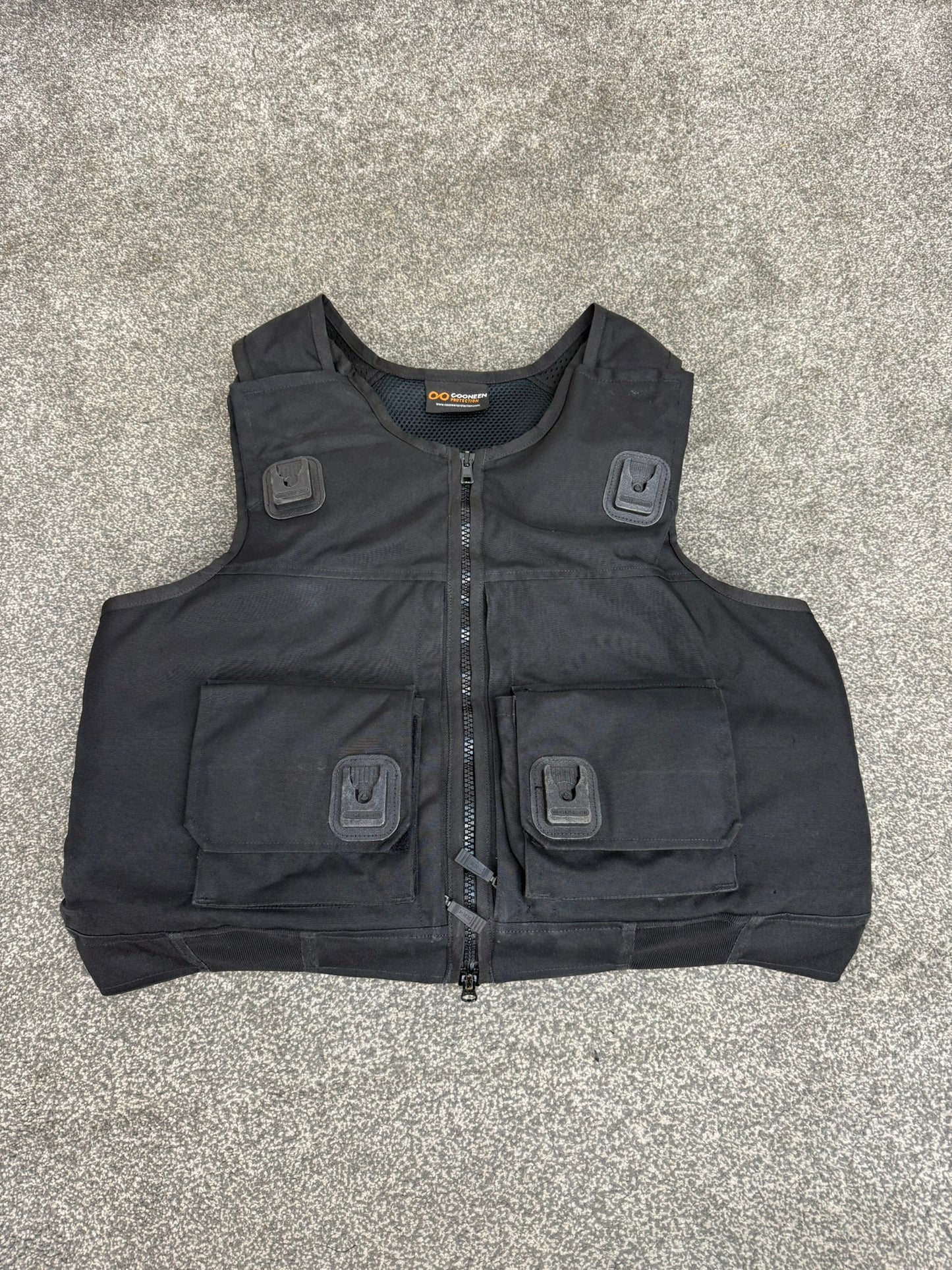 Ex Police Black Cooneen Body Armour Vest XL Anti Stab & Ballistic HG1A & KR1 Security
