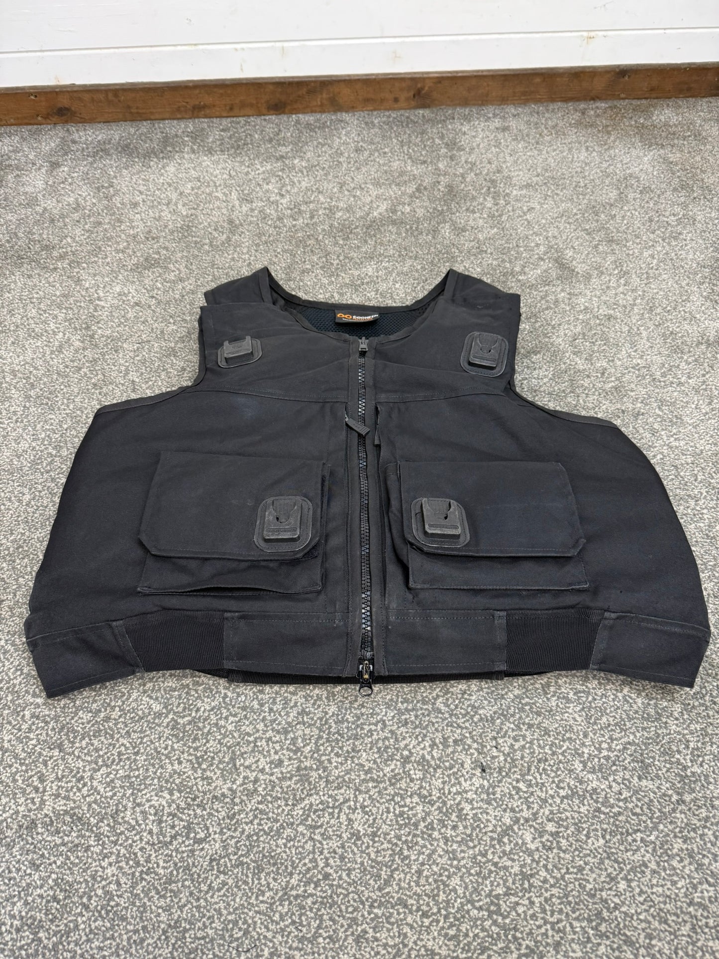 Ex Police Black Cooneen Body Armour Vest XL Anti Stab & Ballistic HG1A & KR1 Security