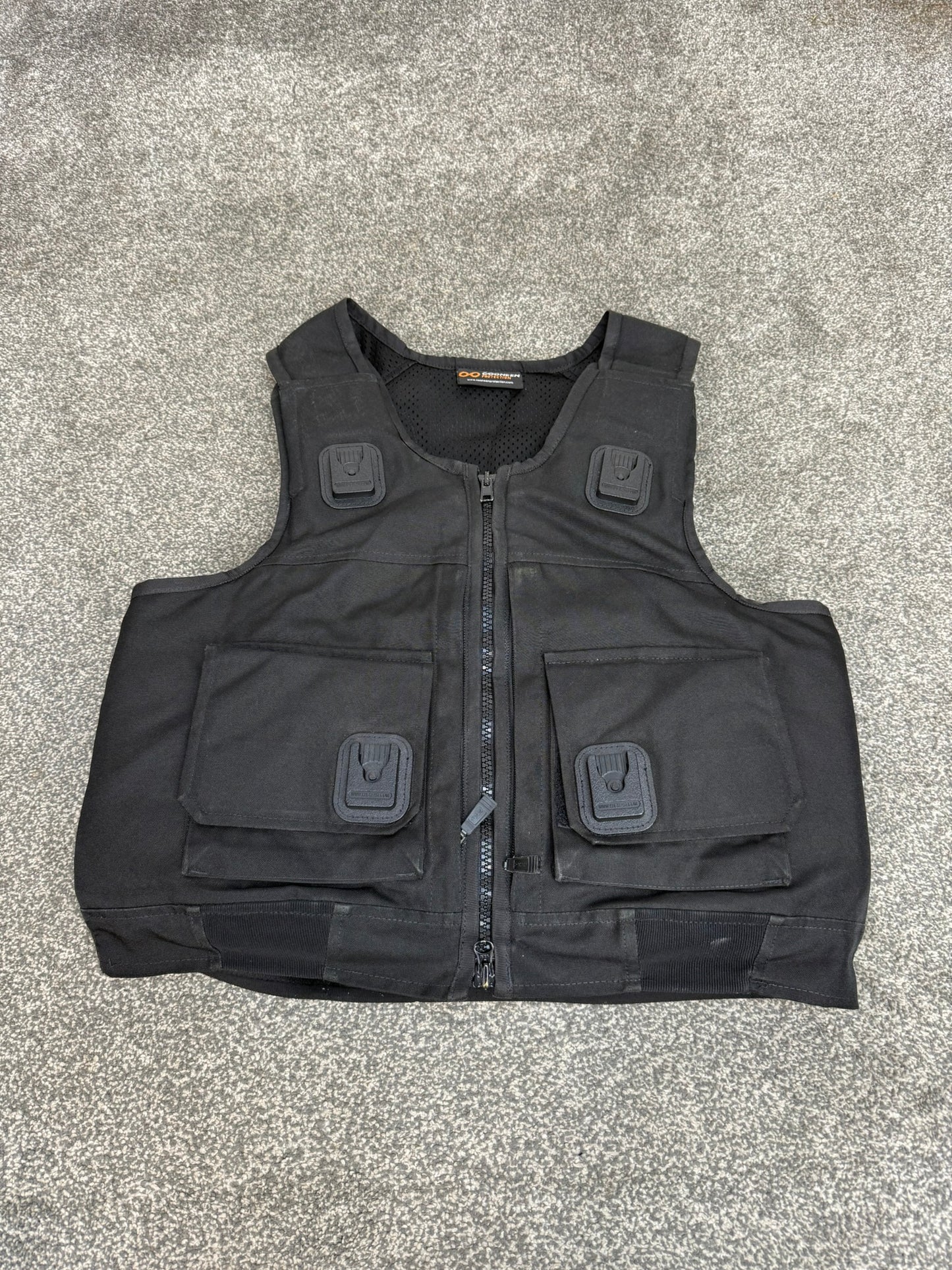 Ex Police Black Cooneen Body Armour Vest M-L Anti Stab & Ballistic HG1A & KR1 Security