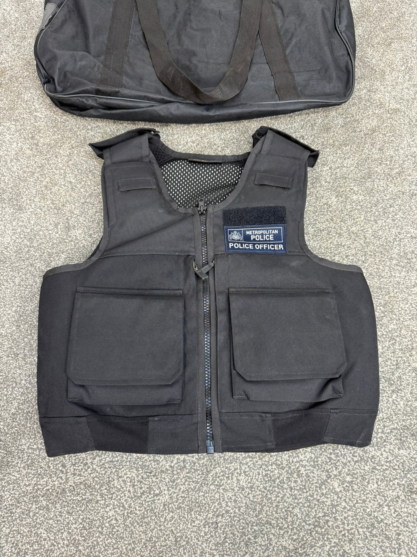 Ex Metropolitan Police Black Cooneen Body Armour Vest Anti Stab & Ballistic HG1A & KR1