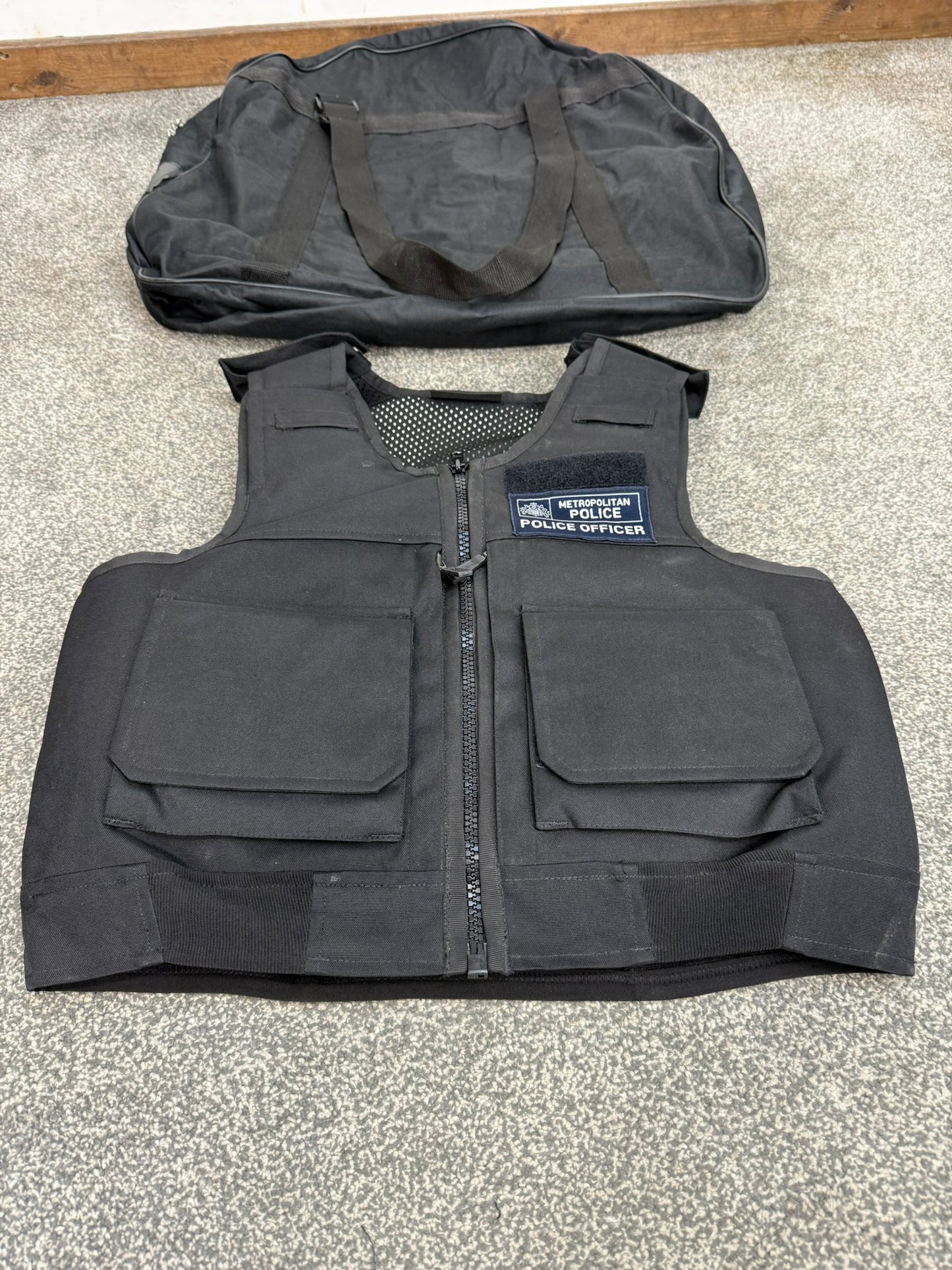 Ex Metropolitan Police Black Cooneen Body Armour Vest Anti Stab & Ballistic HG1A & KR1