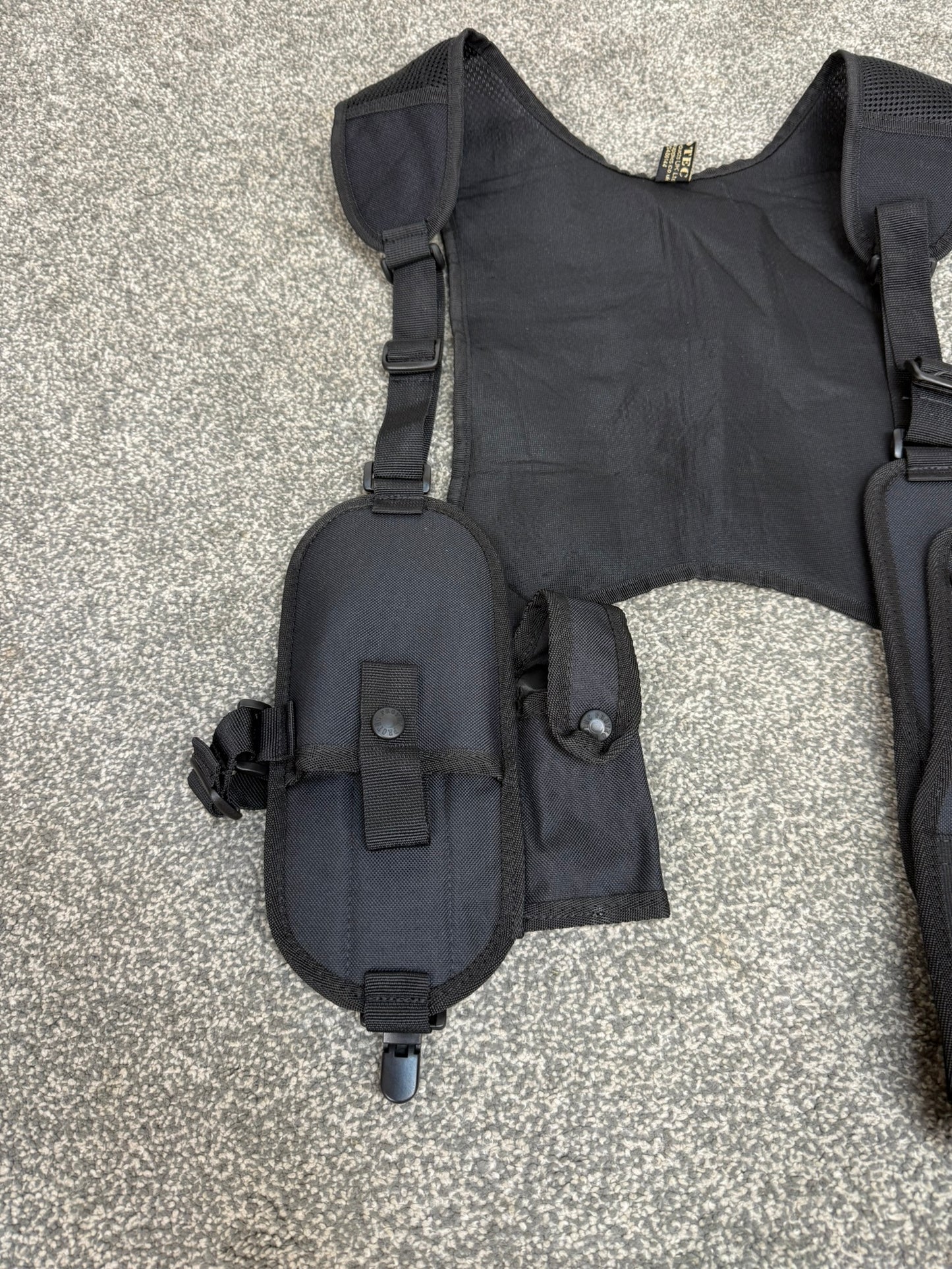 Ex Police Covert Shoulder Harness Security Close Protection Klickfast Cuff Baton CS Pouch
