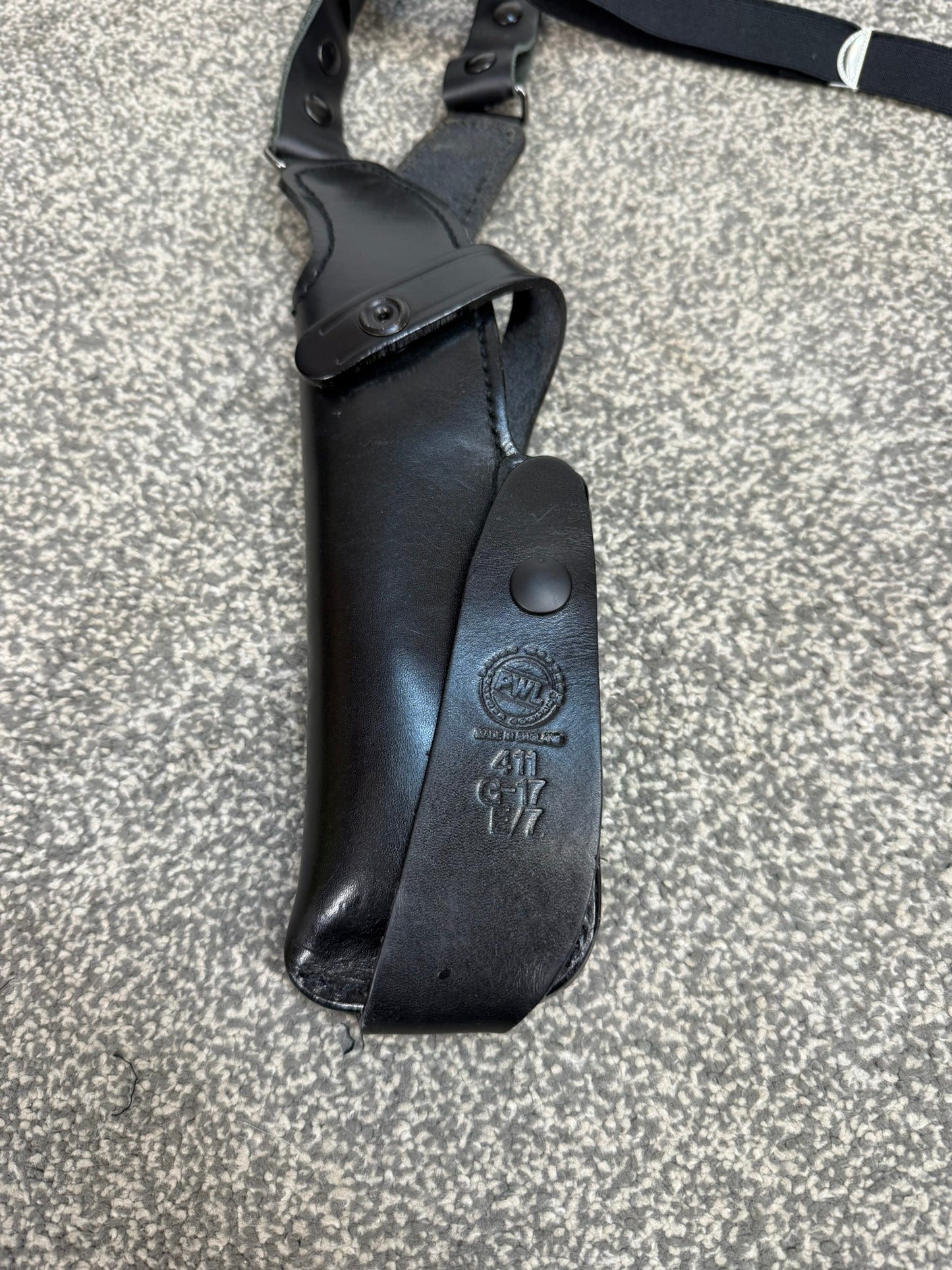 Ex Police PWL Glock 17 Leather Shoulder Holster Covert Underarm