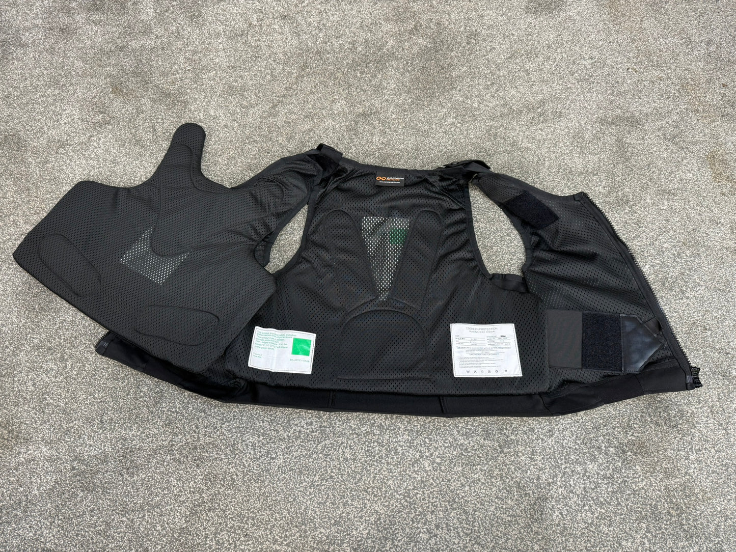 Ex Police Cooneen Body Armour Vest VGC Anti Stab & Ballistic HG1A & KR1 - LARGE