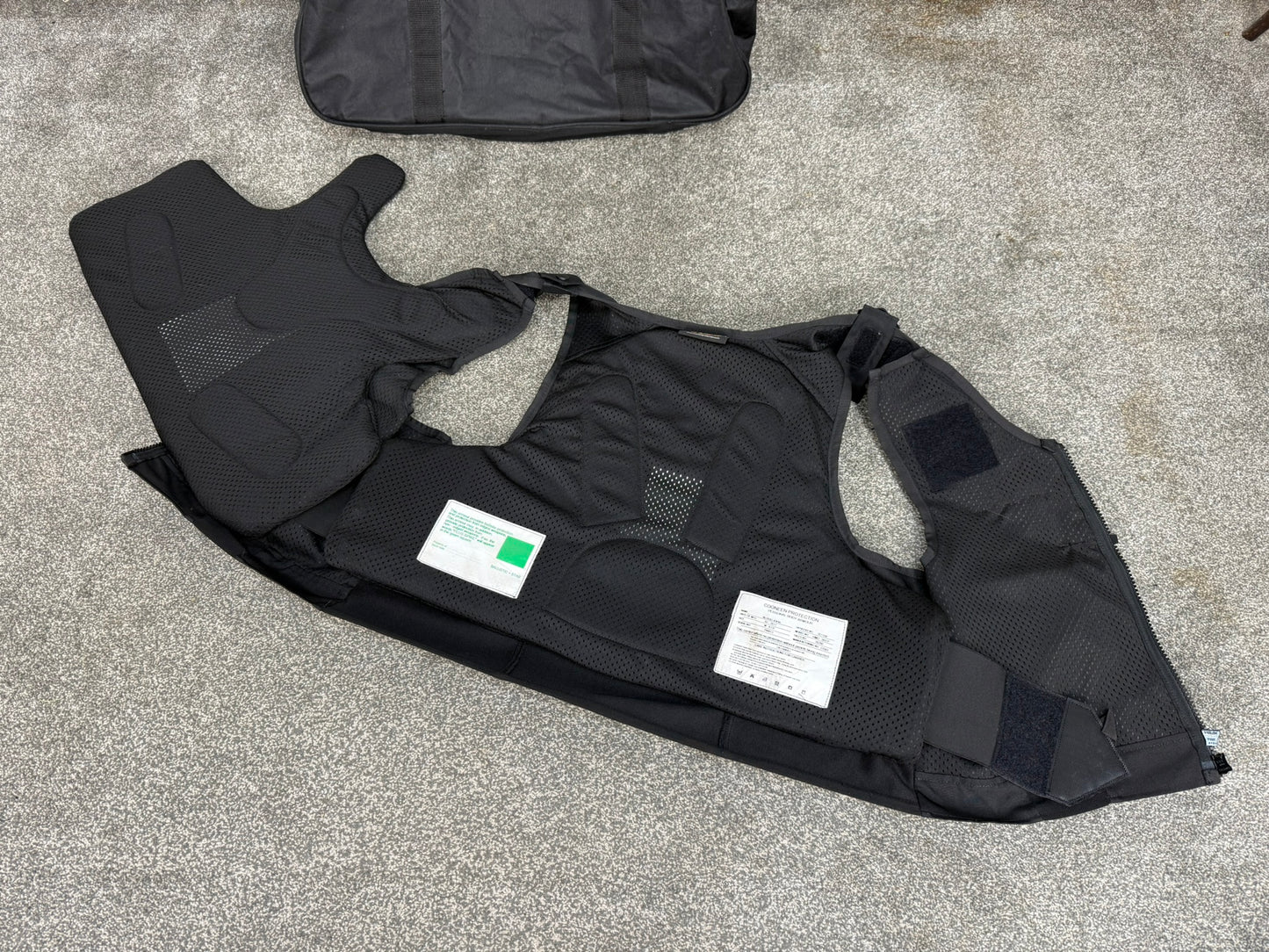 Ex Police Cooneen Body Armour Vest & Bag XLRG - VGC Anti Stab & Ballistic HG1A & KR1