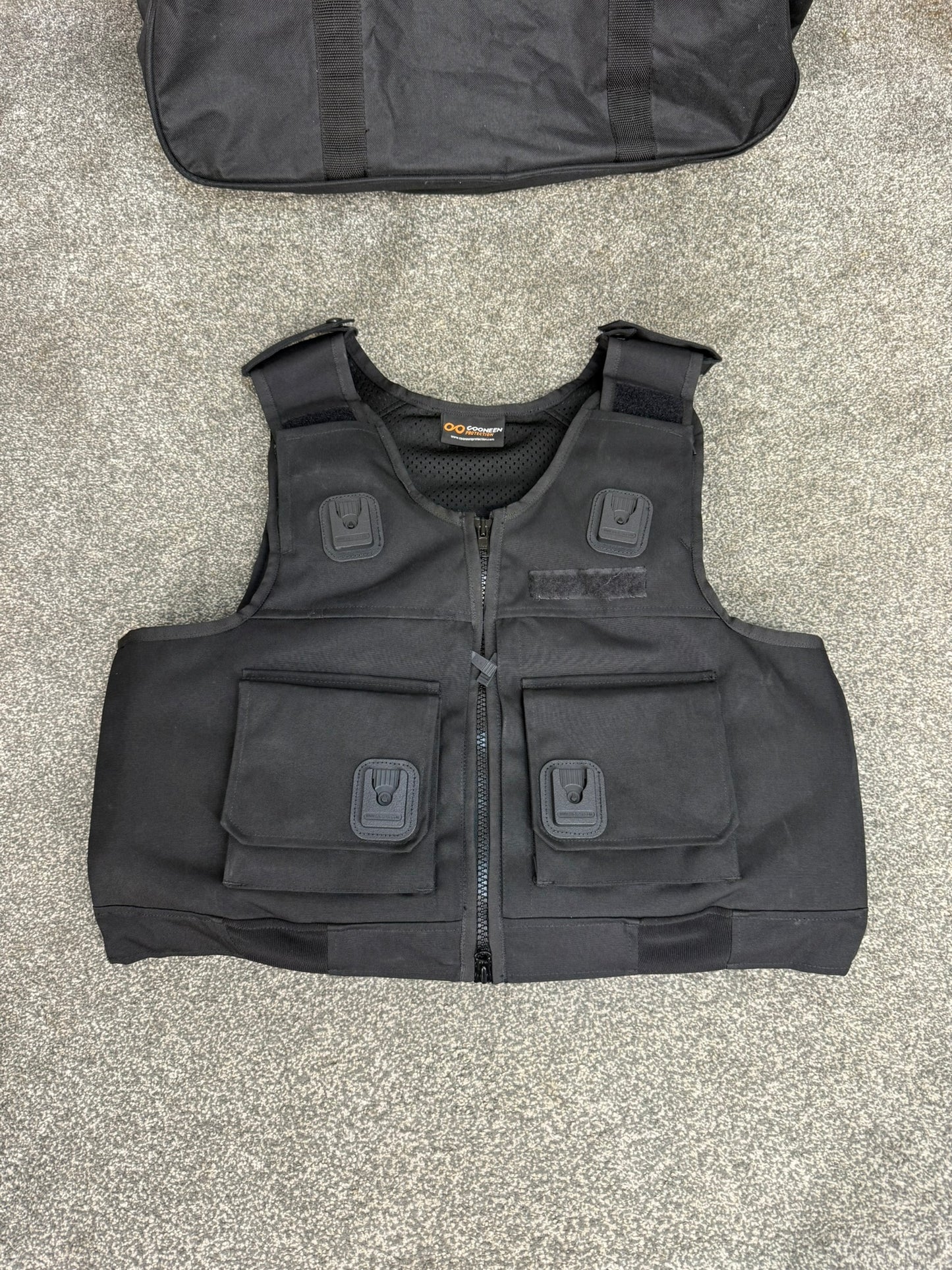 Ex Police Cooneen Body Armour Vest & Bag XLRG - VGC Anti Stab & Ballistic HG1A & KR1
