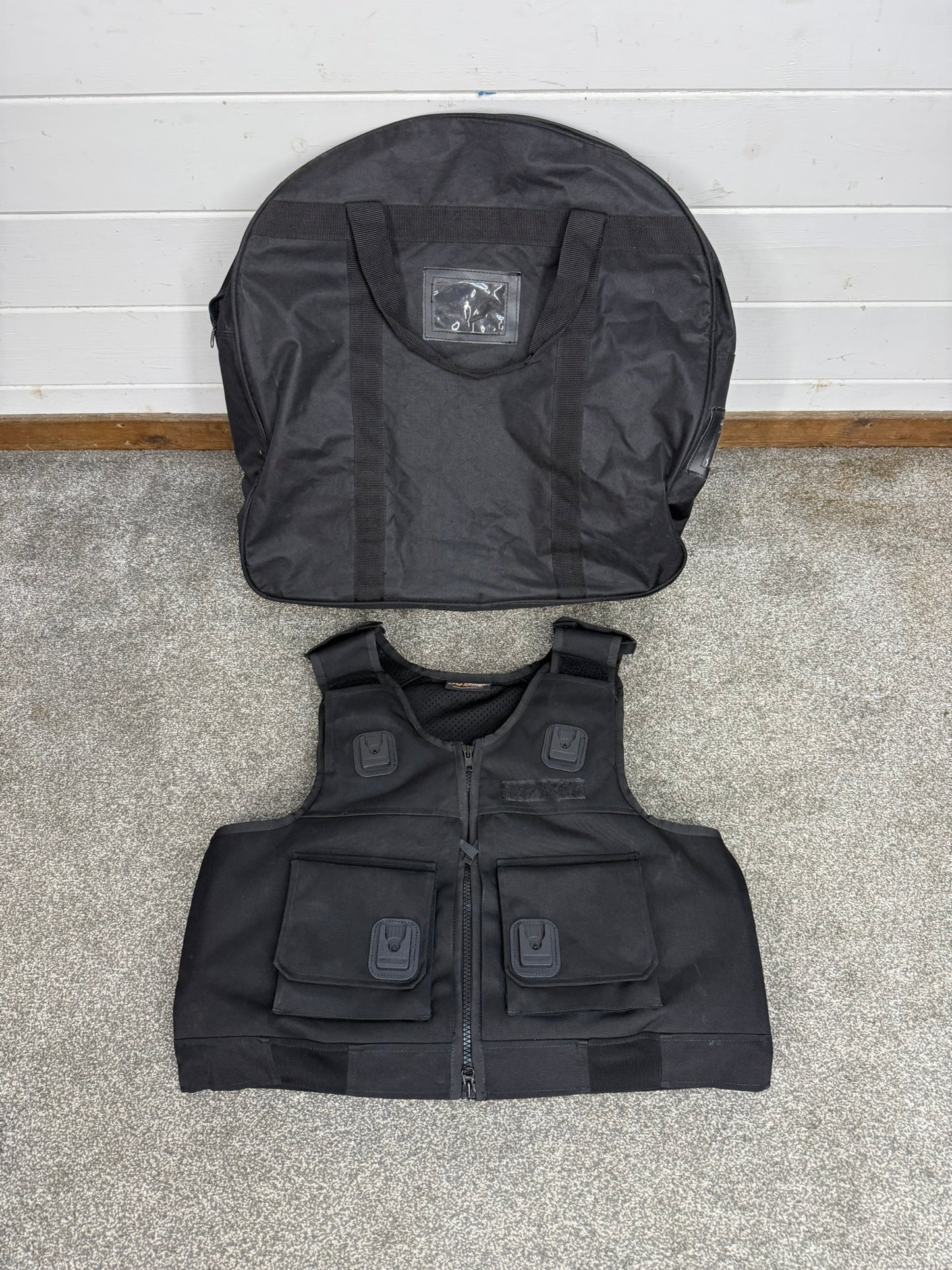 Ex Police Cooneen Body Armour Vest & Bag XLRG - VGC Anti Stab & Ballistic HG1A & KR1