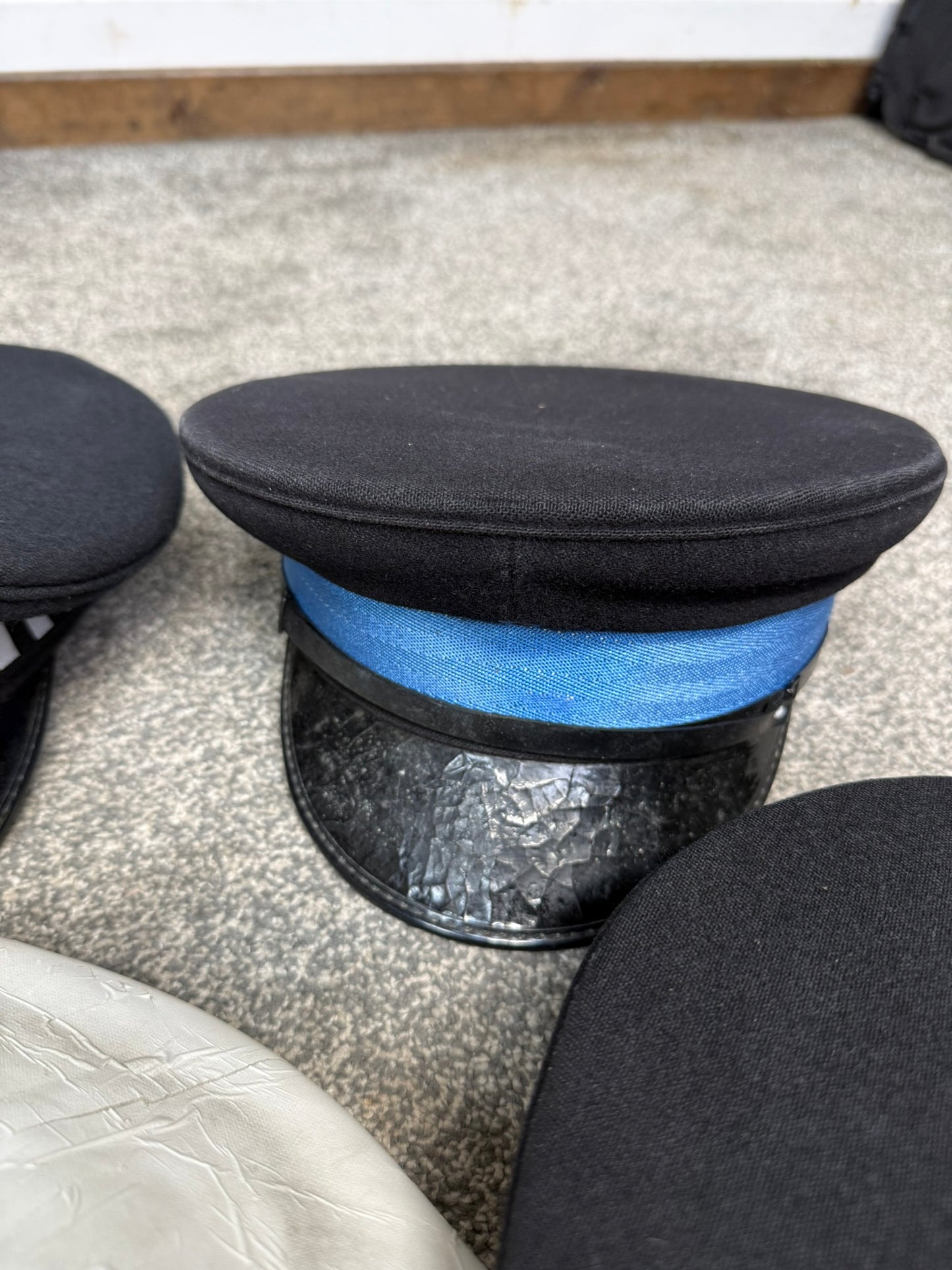 Ex Police Peak Cap Hat Job Lot x8 Theatre Headwear Uniform Film Prop Lot