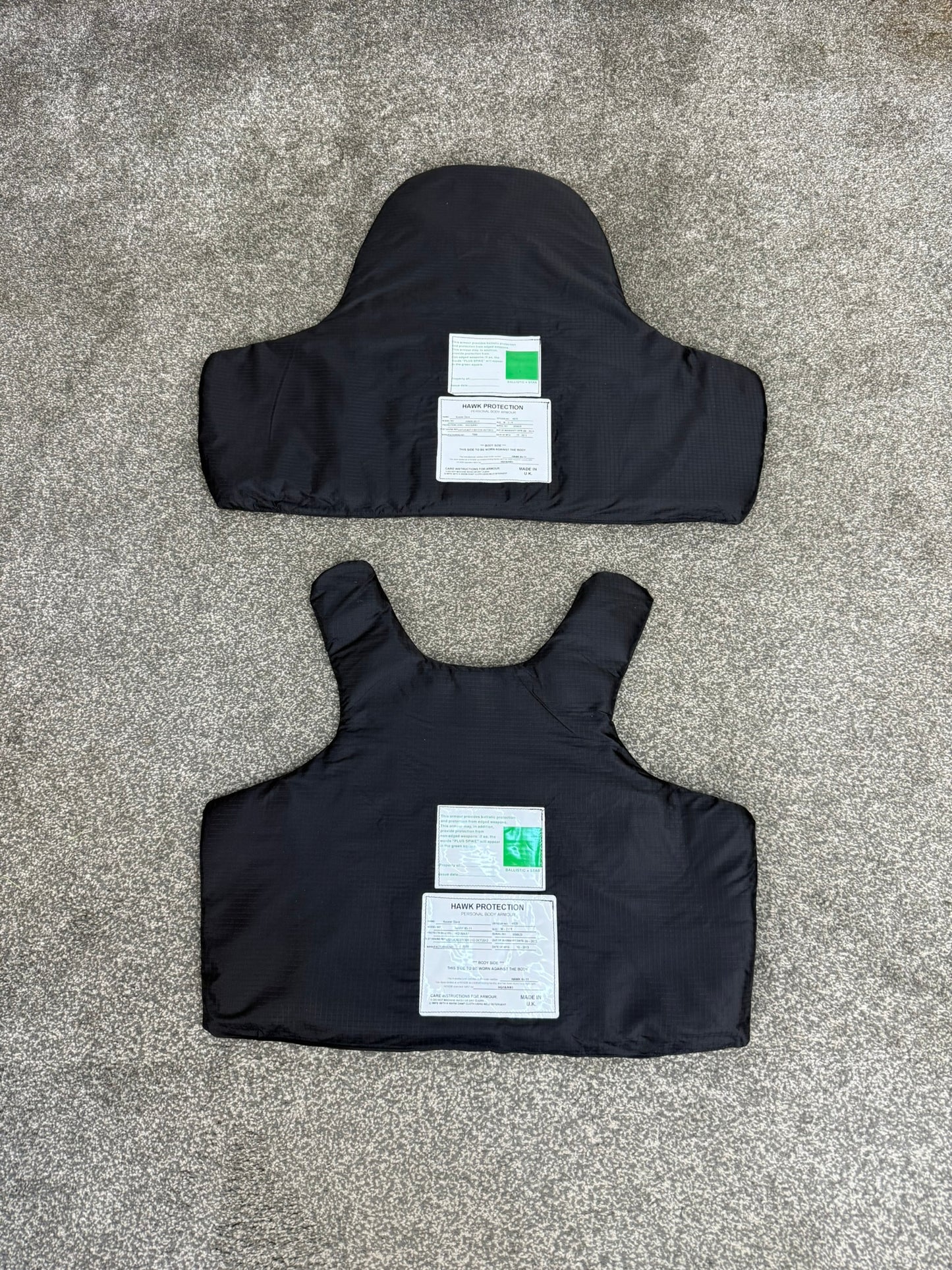 Ex Police Body Armour Panels Inserts Hawk Bulletproof Ballistic Security Stab