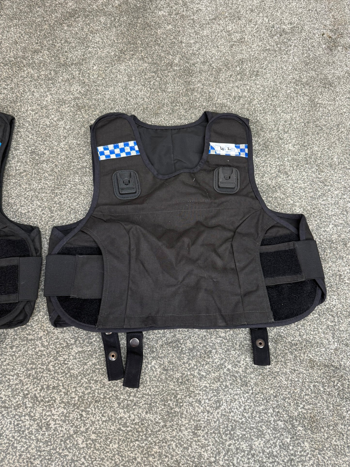 2x Ex Police Mehler Body Armour COVERS Small Female Black Vest Security Film Uniform